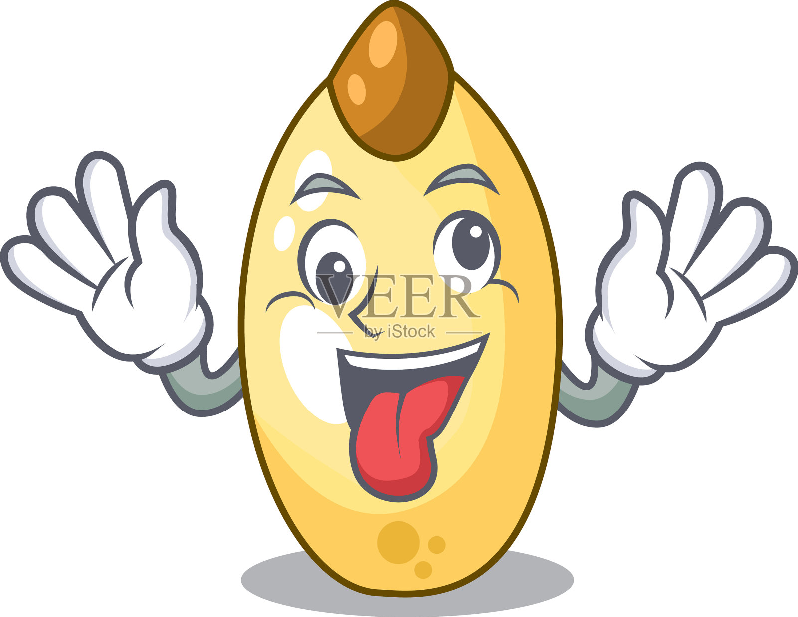 吉祥物上孤立的疯狂雪松松子设计元素图片