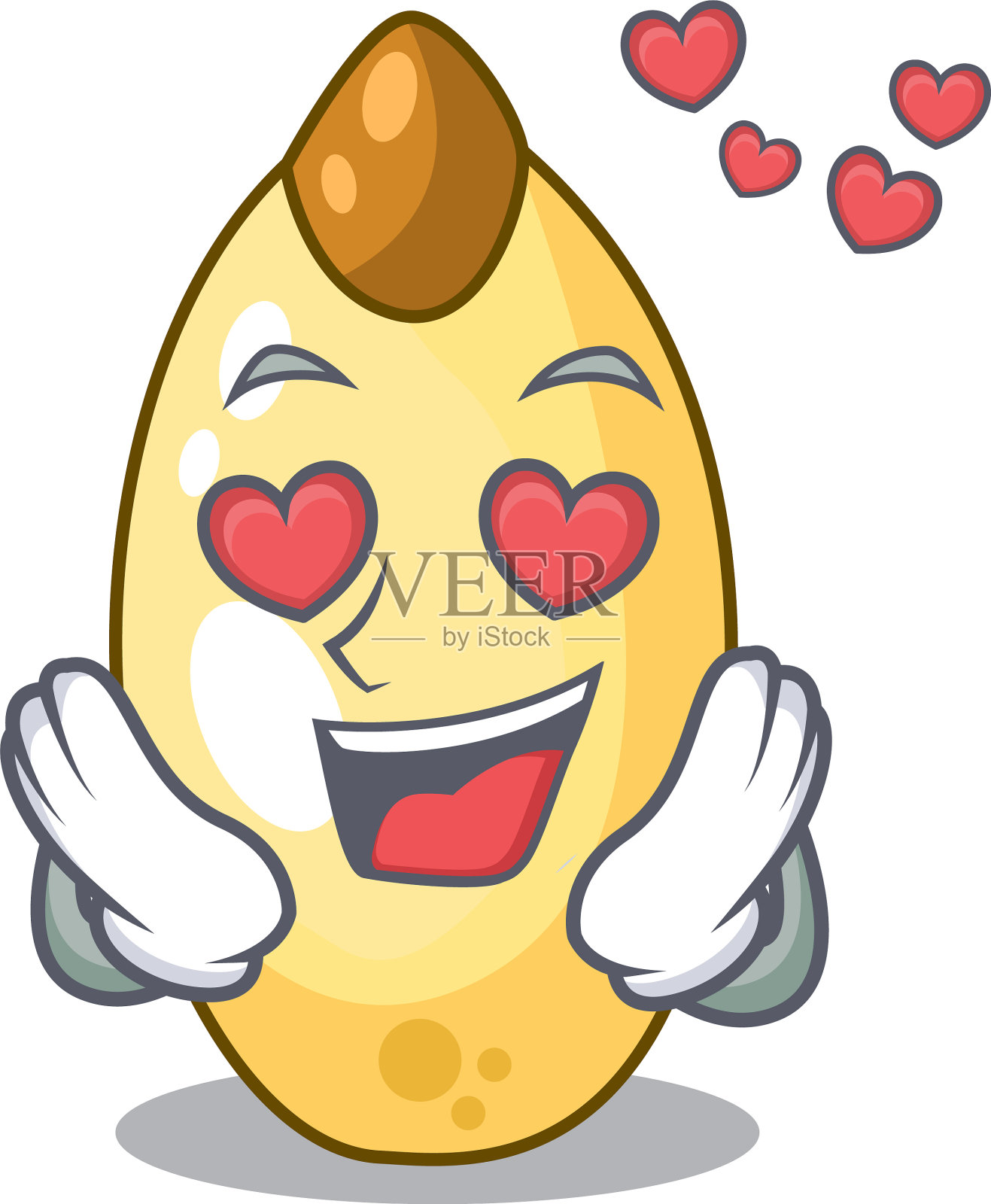 在爱情中雪松松子上的卡通设计元素图片