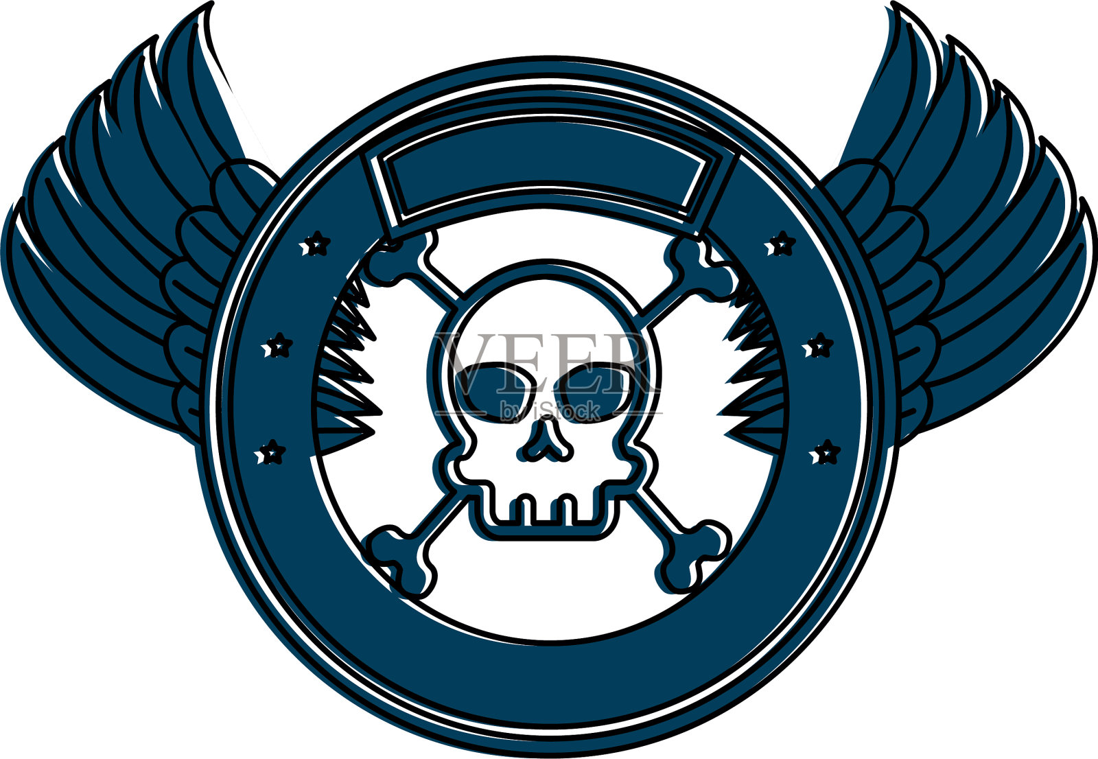 极端骷髅徽章图标设计元素图片