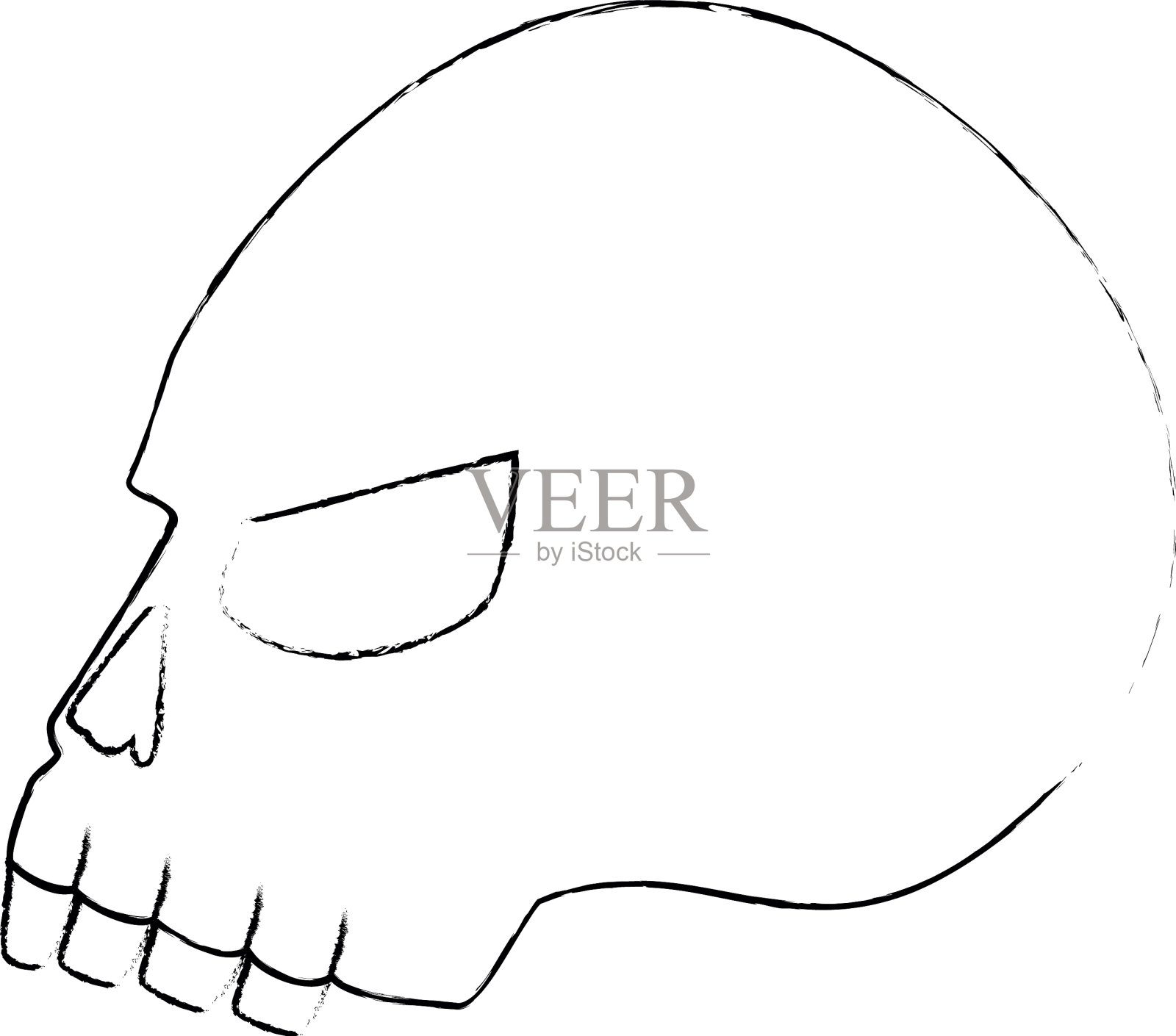 极端颅骨孤立图标设计元素图片
