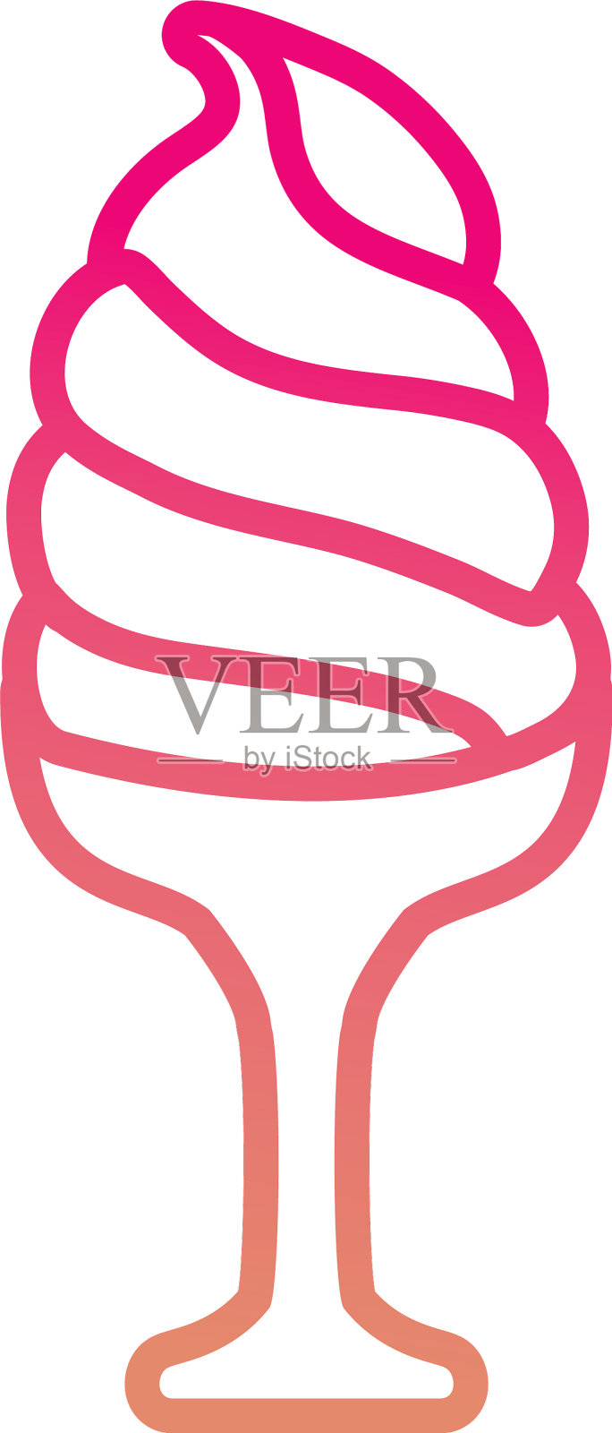 玻璃杯冰淇淋设计元素图片