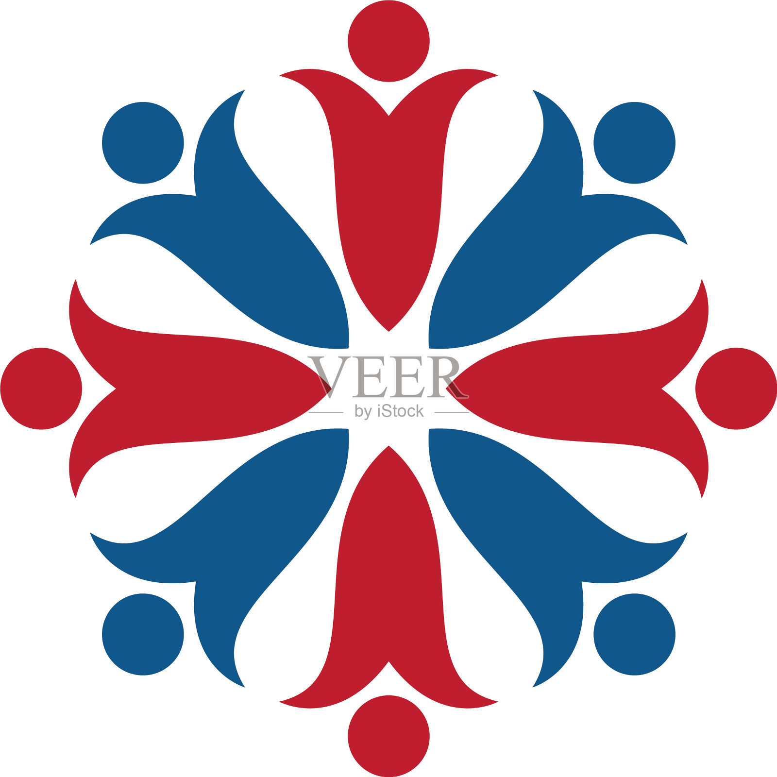 人花标志设计图标素材