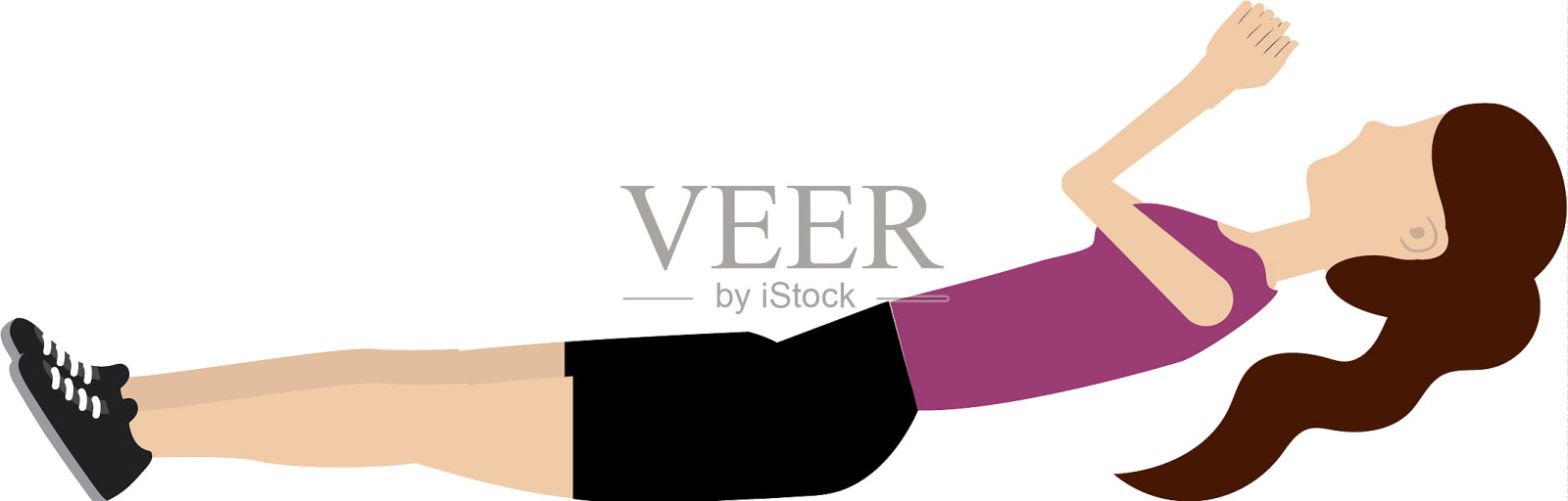 健康女性做运动设计元素图片