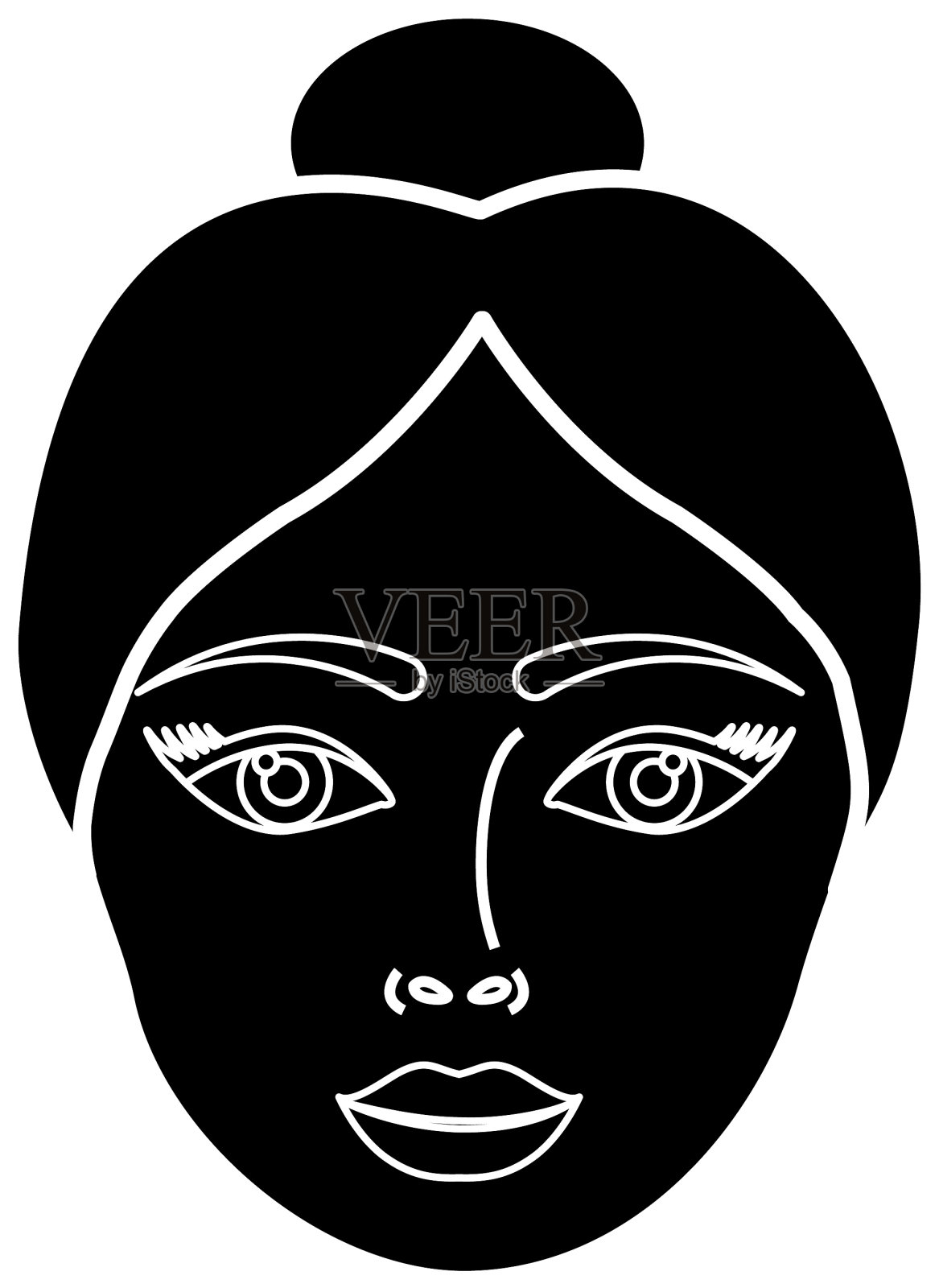 女人的脸图标设计元素图片