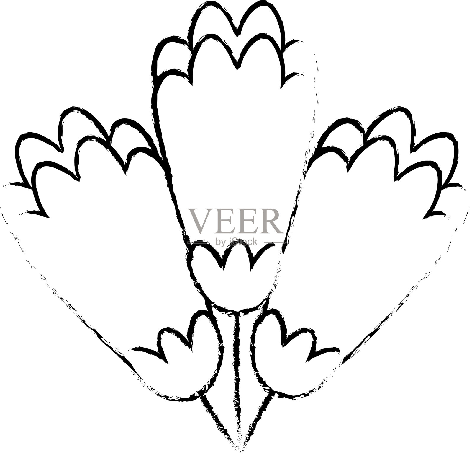 三花自然装饰点缀形象设计元素图片