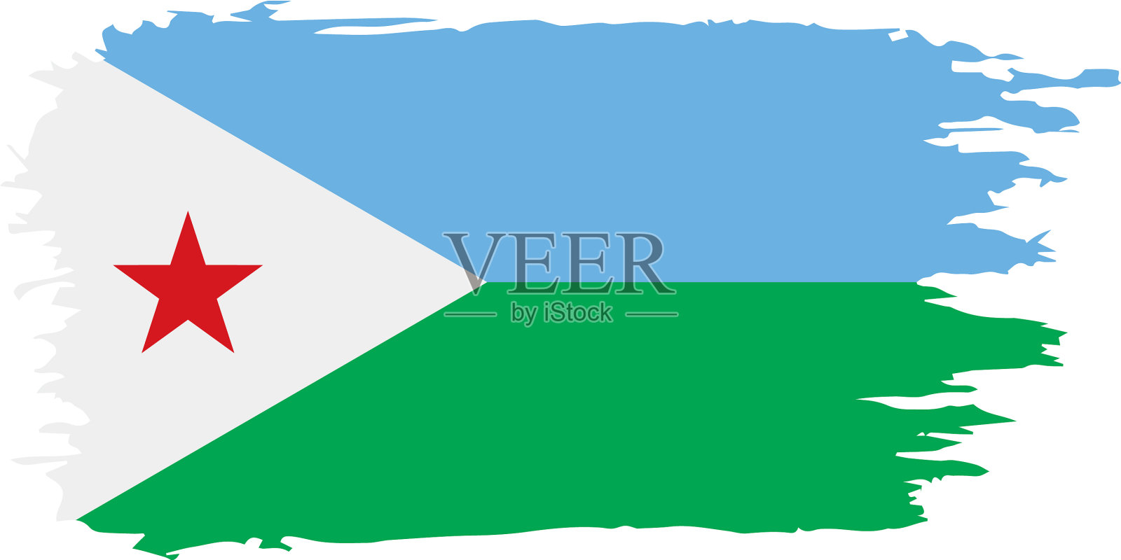 吉布提国旗设计元素图片