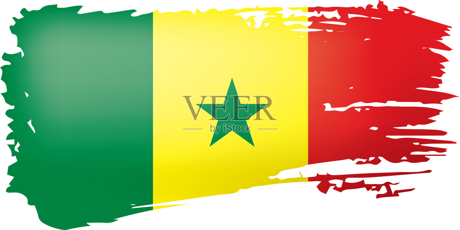 塞内加尔国旗上有白色设计元素图片