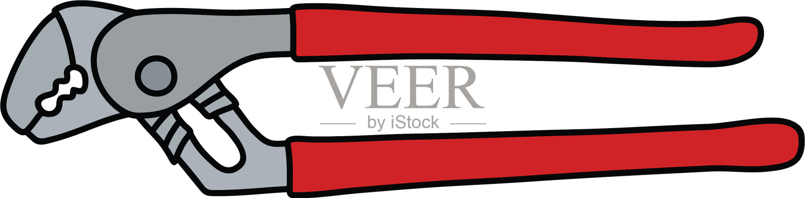 红色塑料手柄的扳手设计元素图片