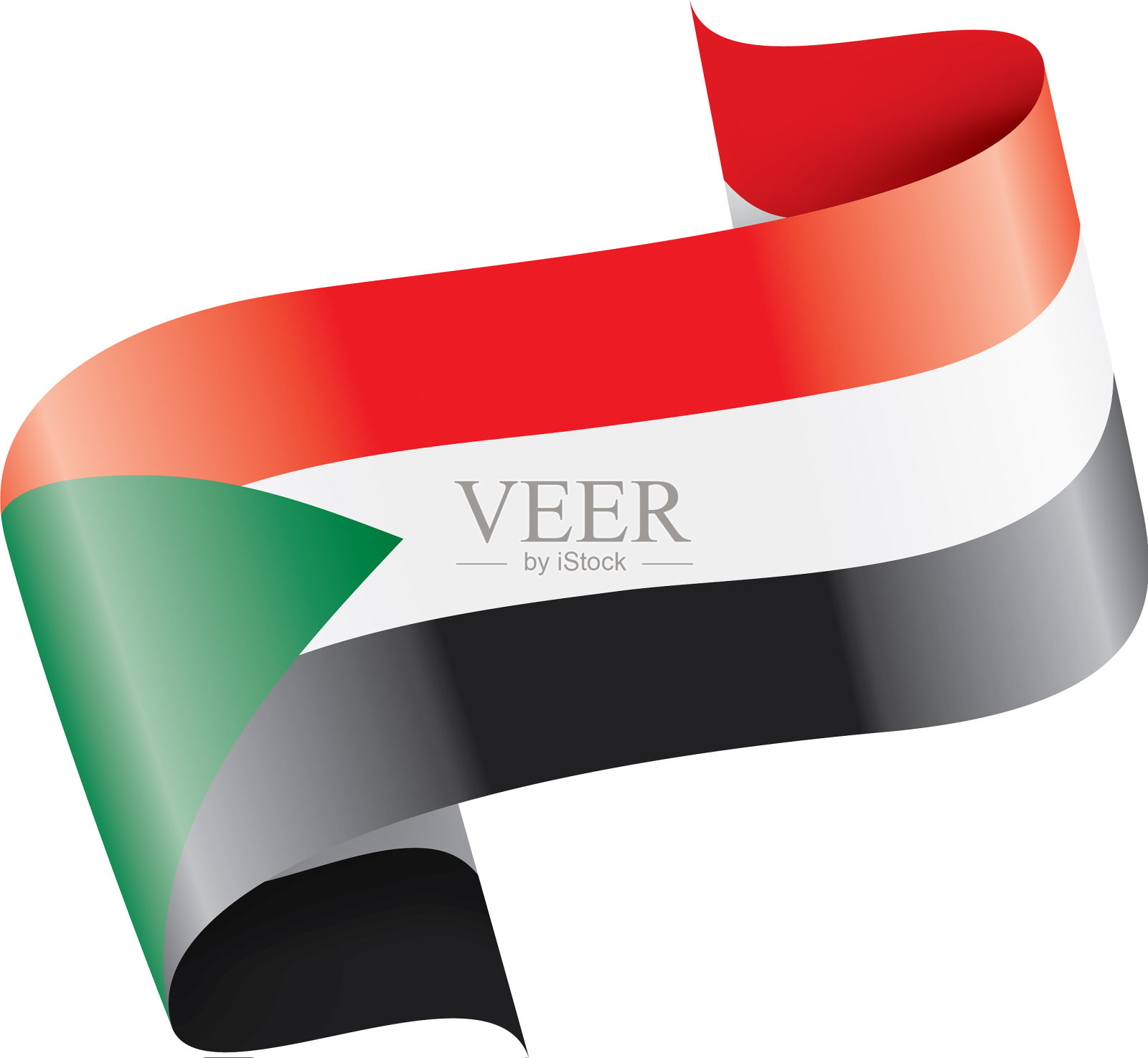 苏丹国旗上有白色设计元素图片