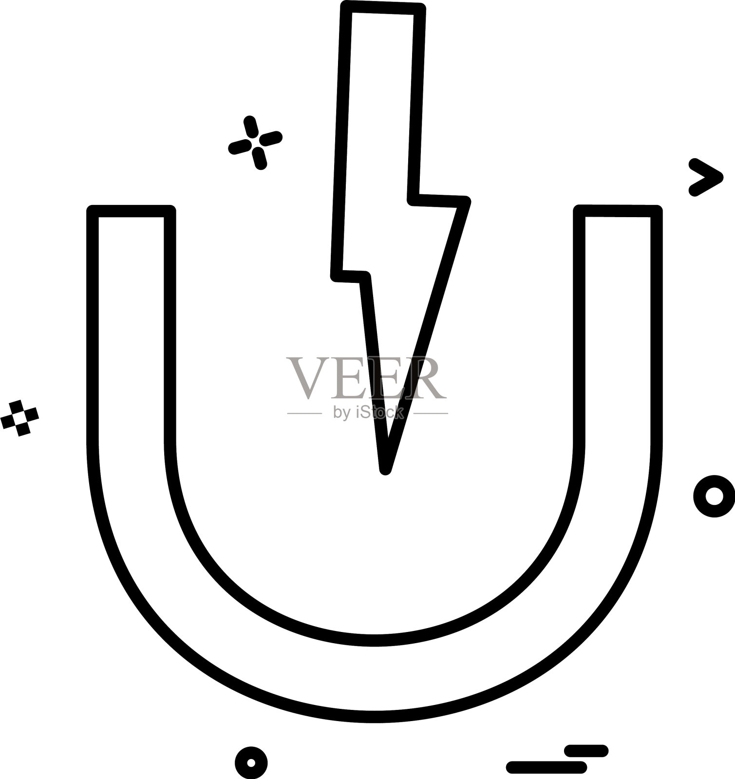 磁铁电源图标设计插画图片素材