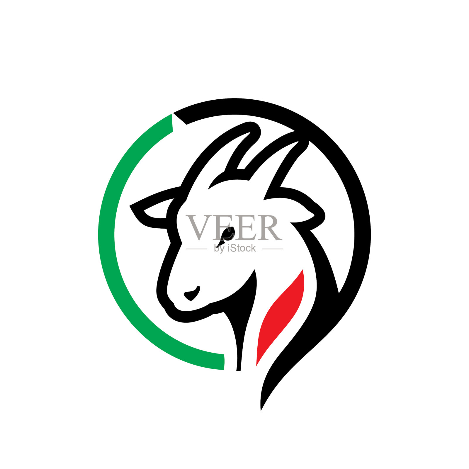 山羊肉贸易标志设计元素图片