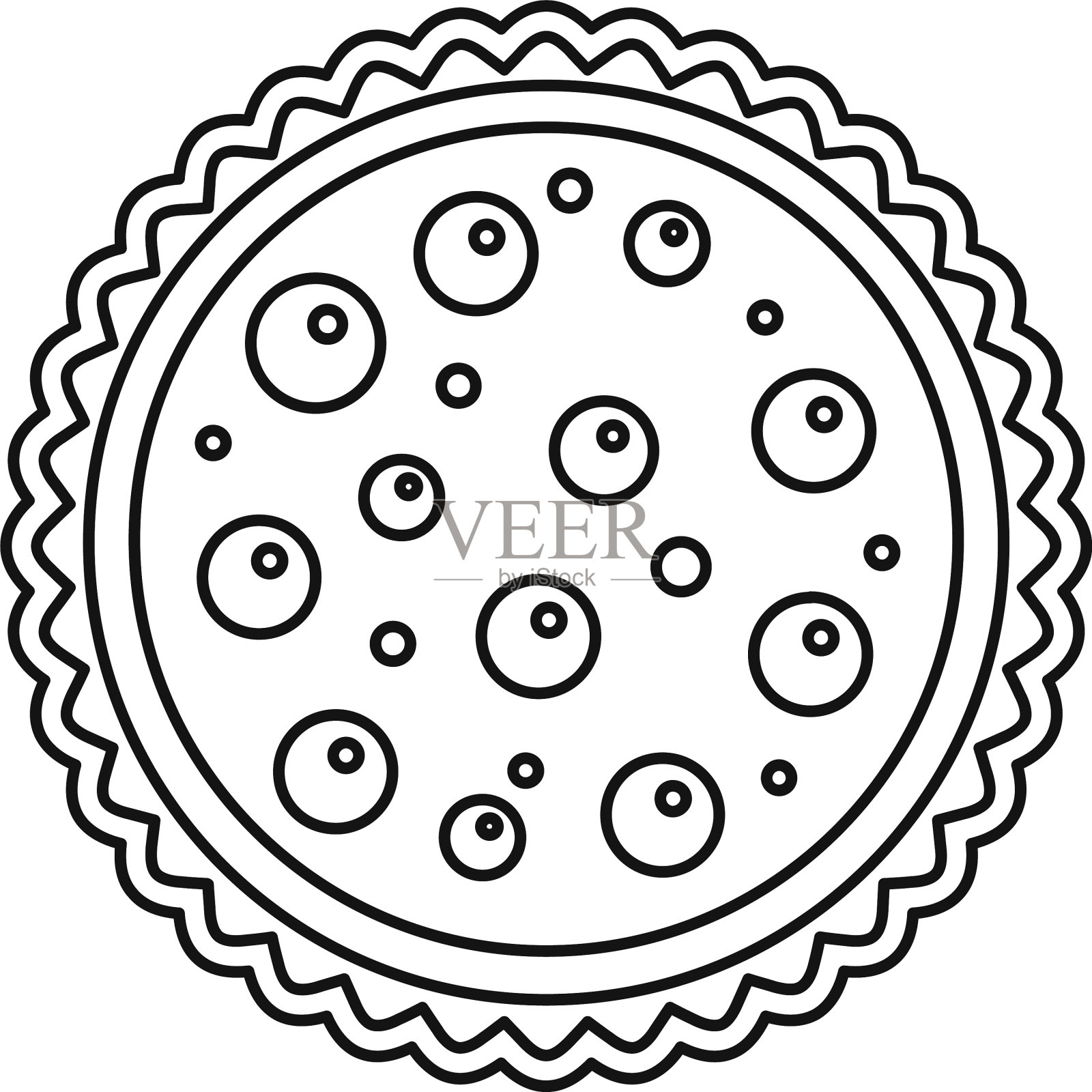 樱桃蛋糕图标轮廓风格设计元素图片