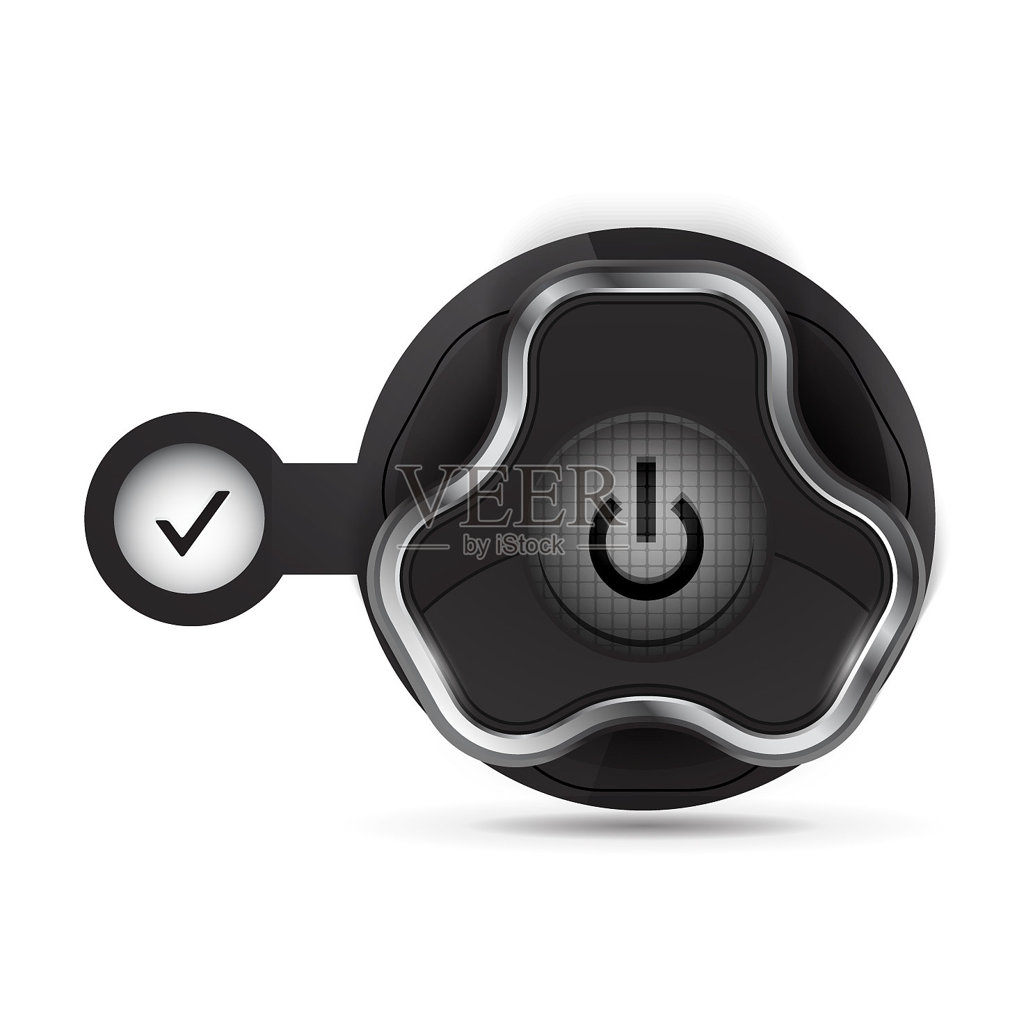 技术未来的启动电源按钮设计元素图片