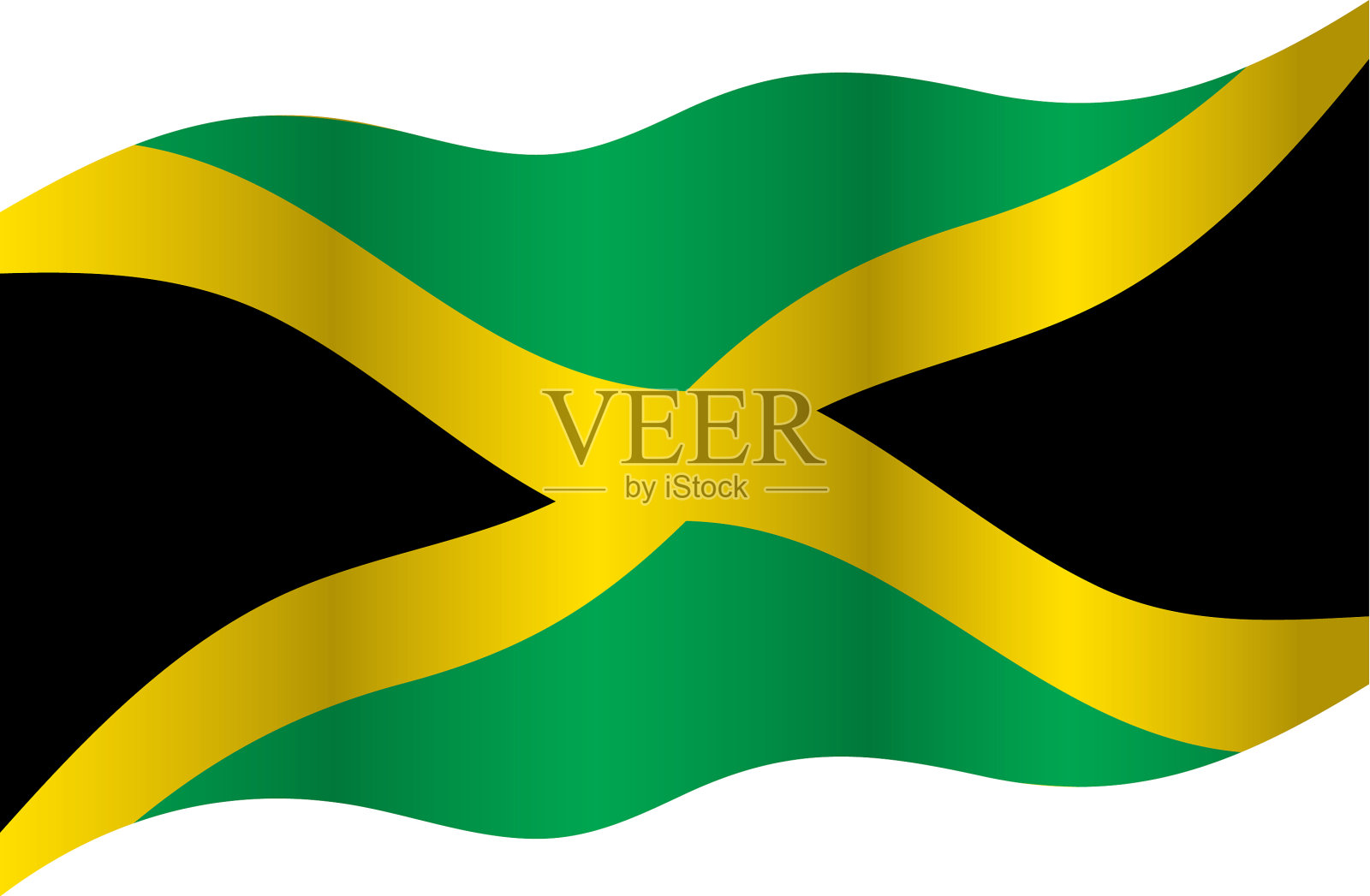 牙买加国旗设计元素图片