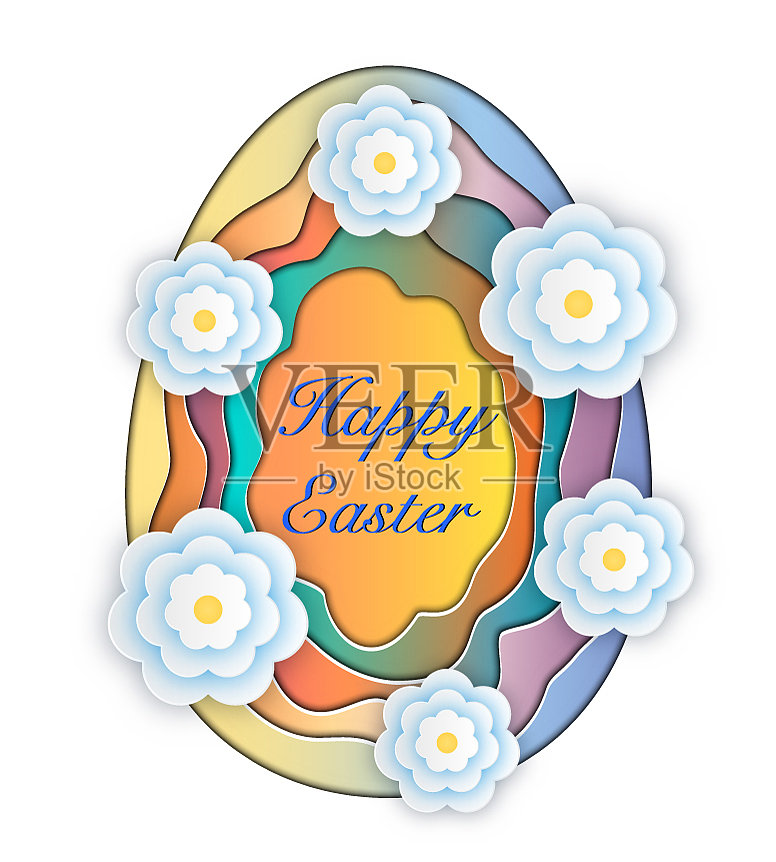复活节贺卡设计元素图片
