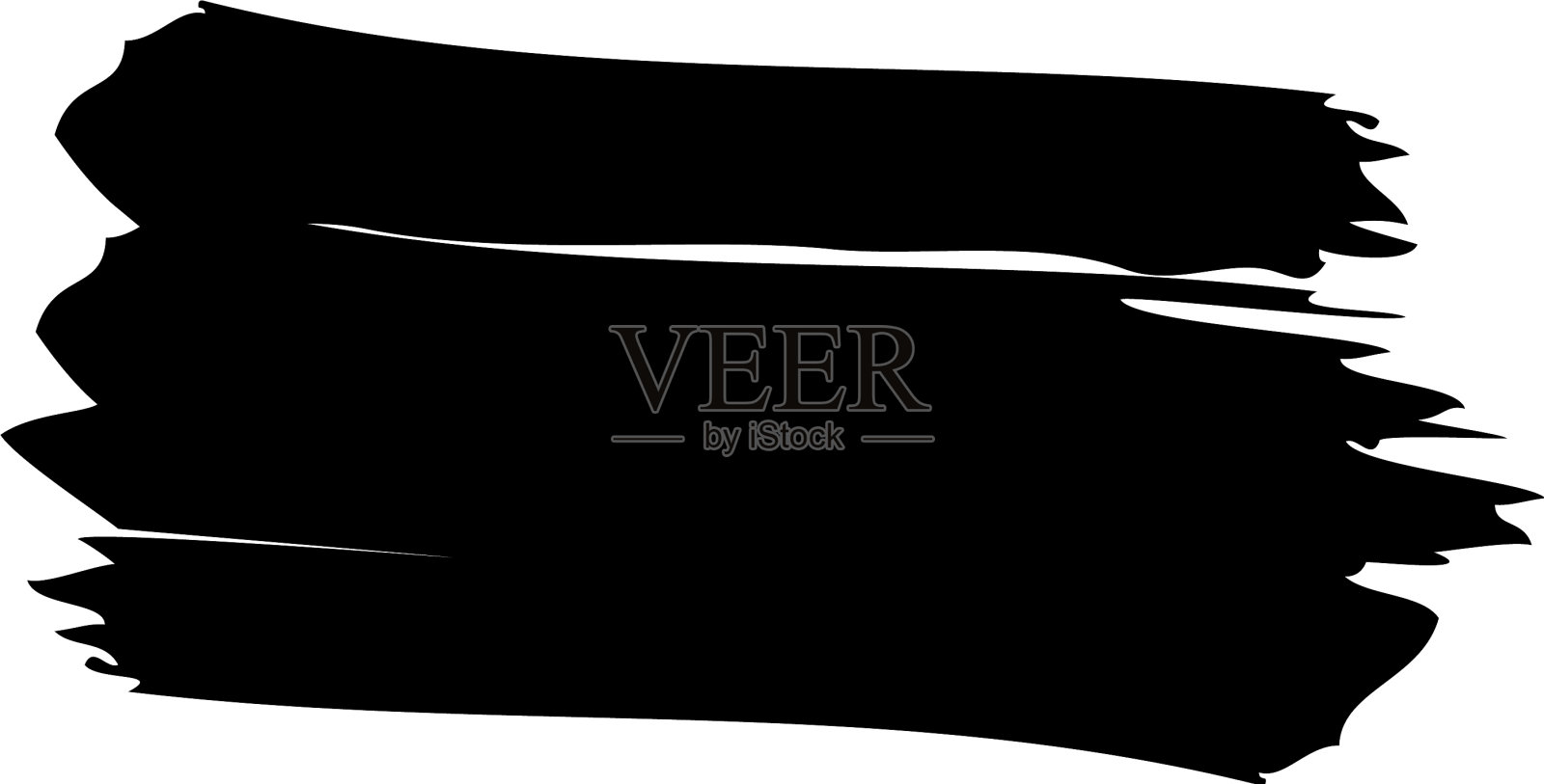 墨水或丙烯酸黑漆刷手工制作设计元素图片