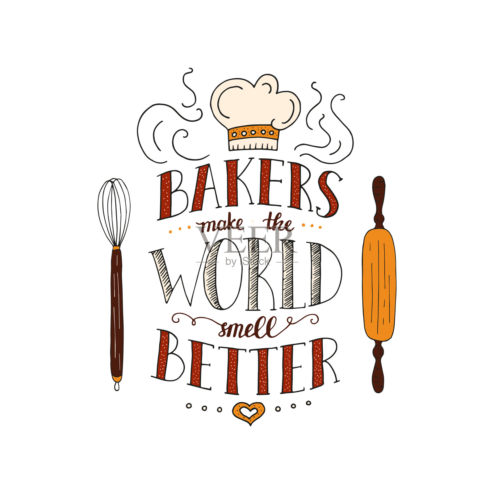 独特的文字海报与一个短语横杠设计元素图片