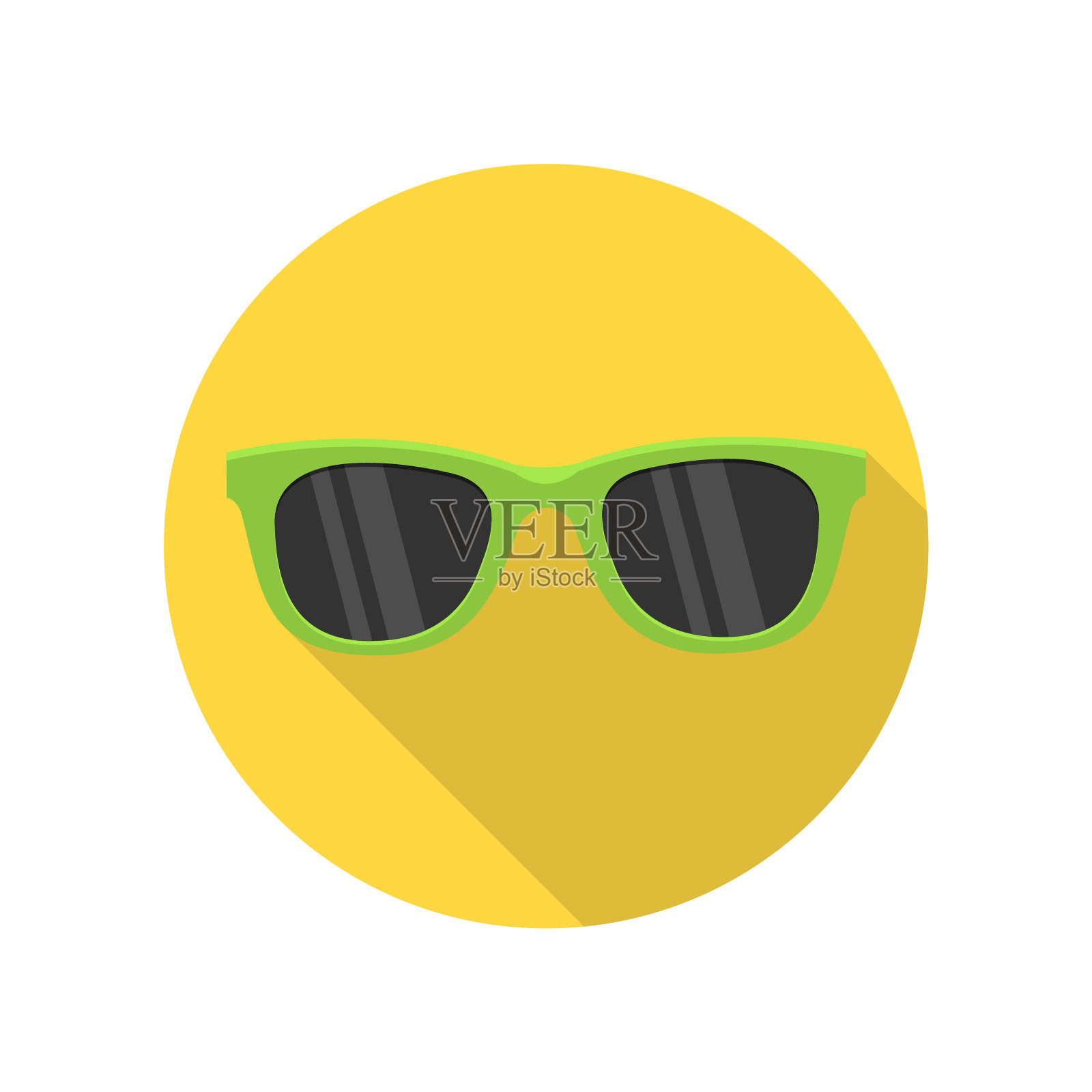 绿色的太阳镜图标设计元素图片