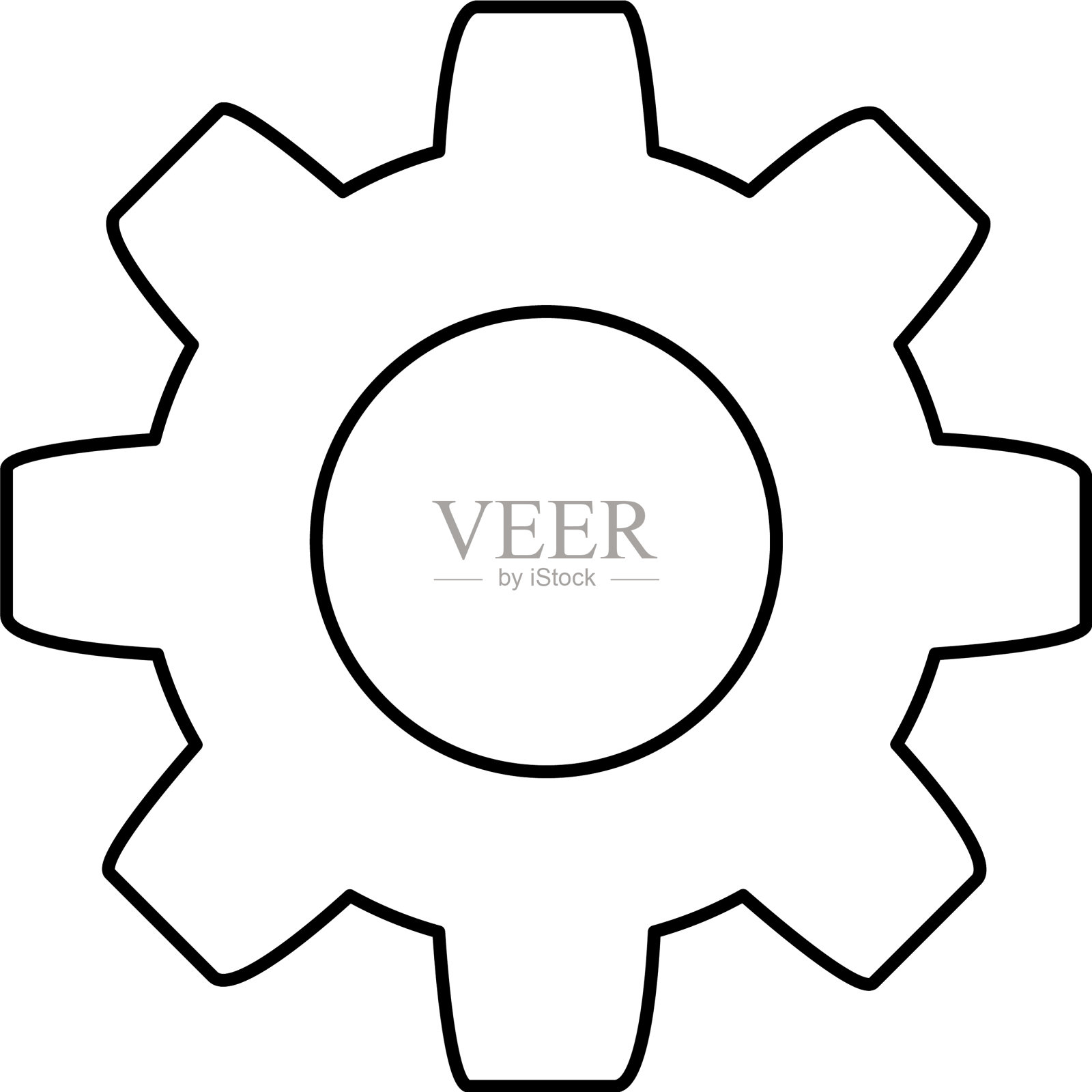 齿轮机孤立图标设计元素图片