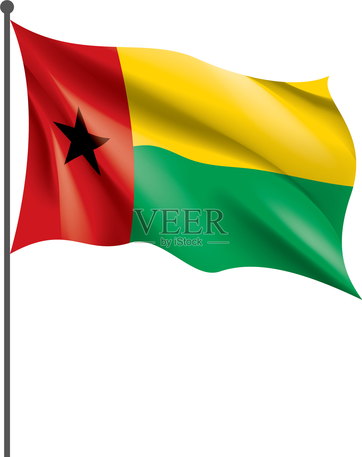 几内亚比绍国旗上有白色设计元素图片