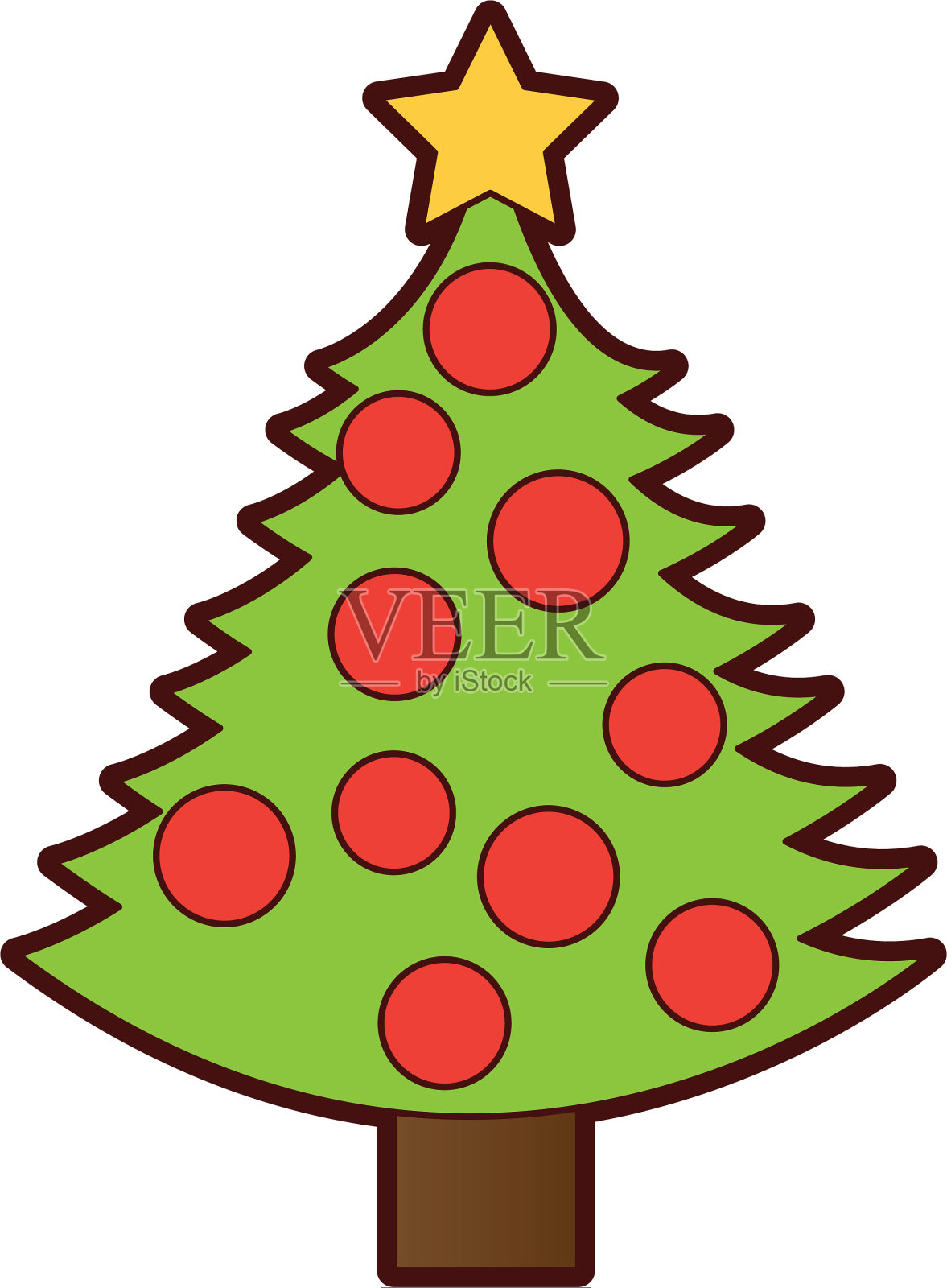 圣诞树装饰标志设计元素图片