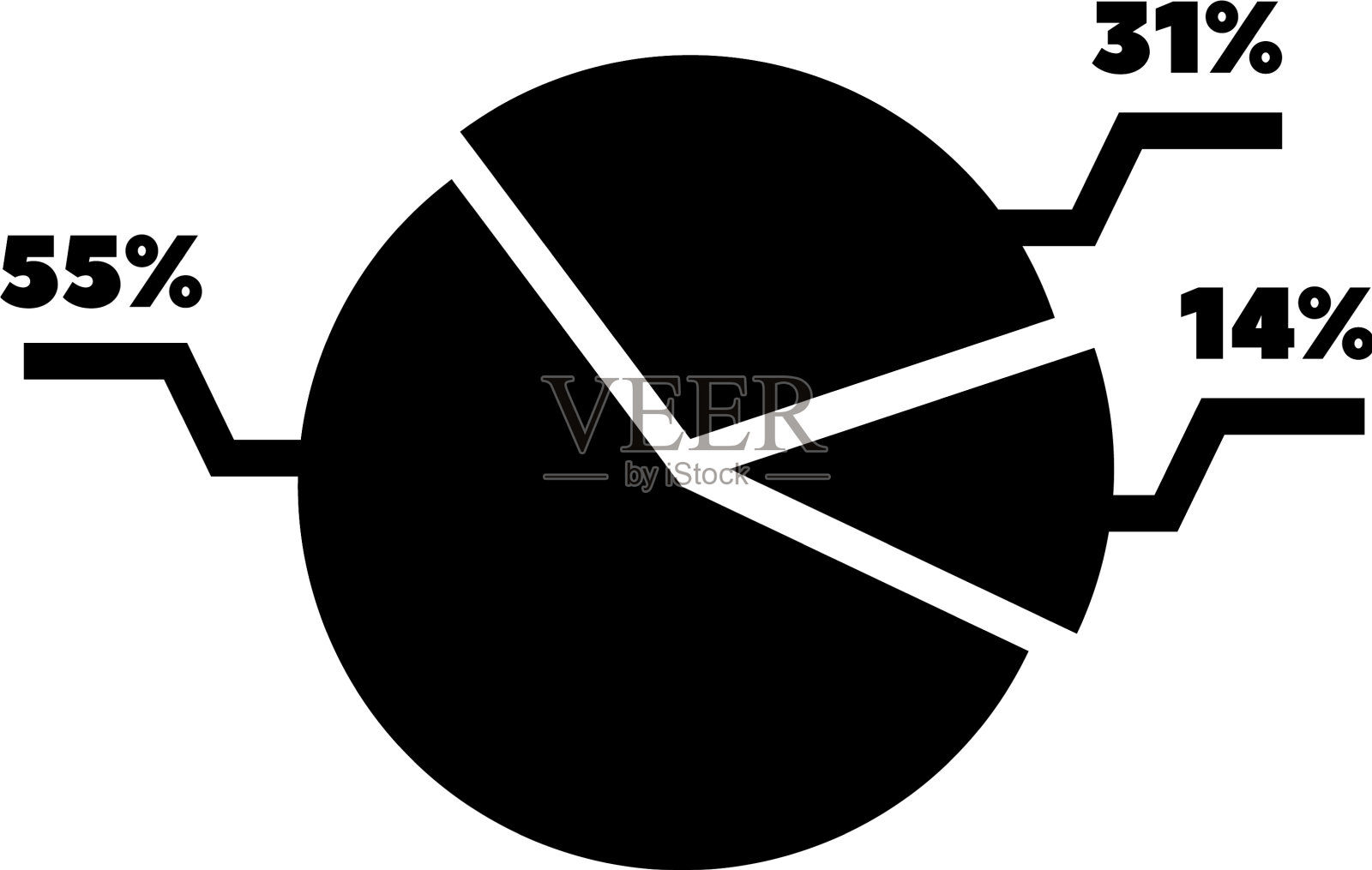 饼图平面图标图标素材
