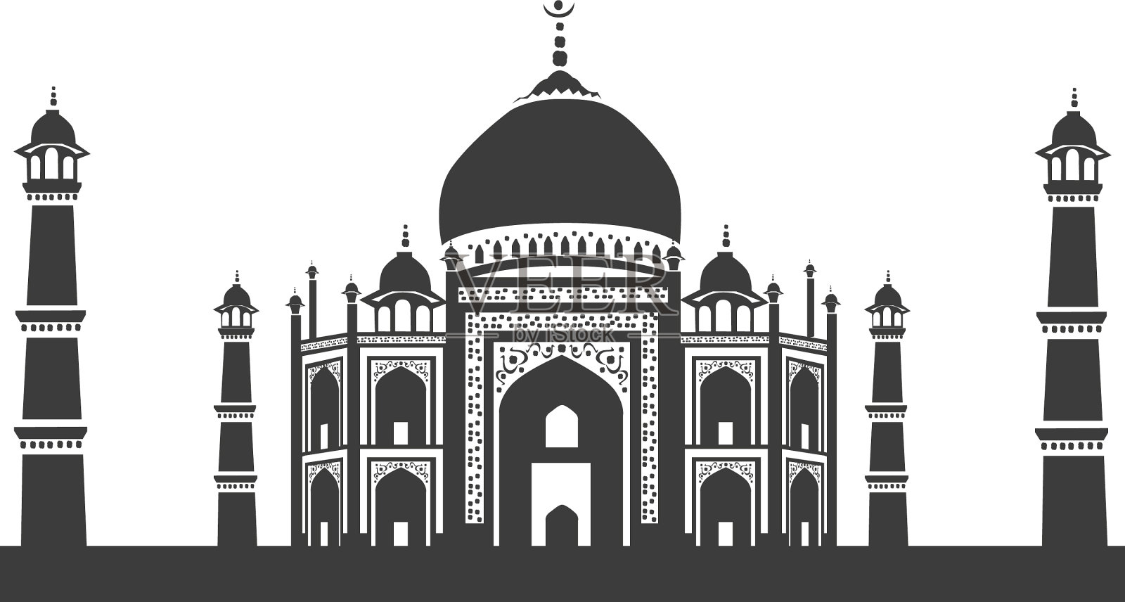 泰姬陵的图标设计元素图片