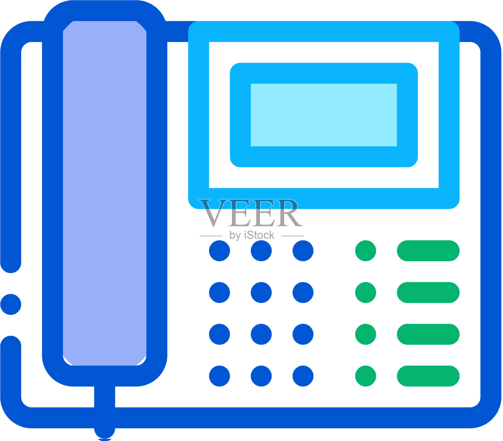 家庭电话图标大纲图标素材