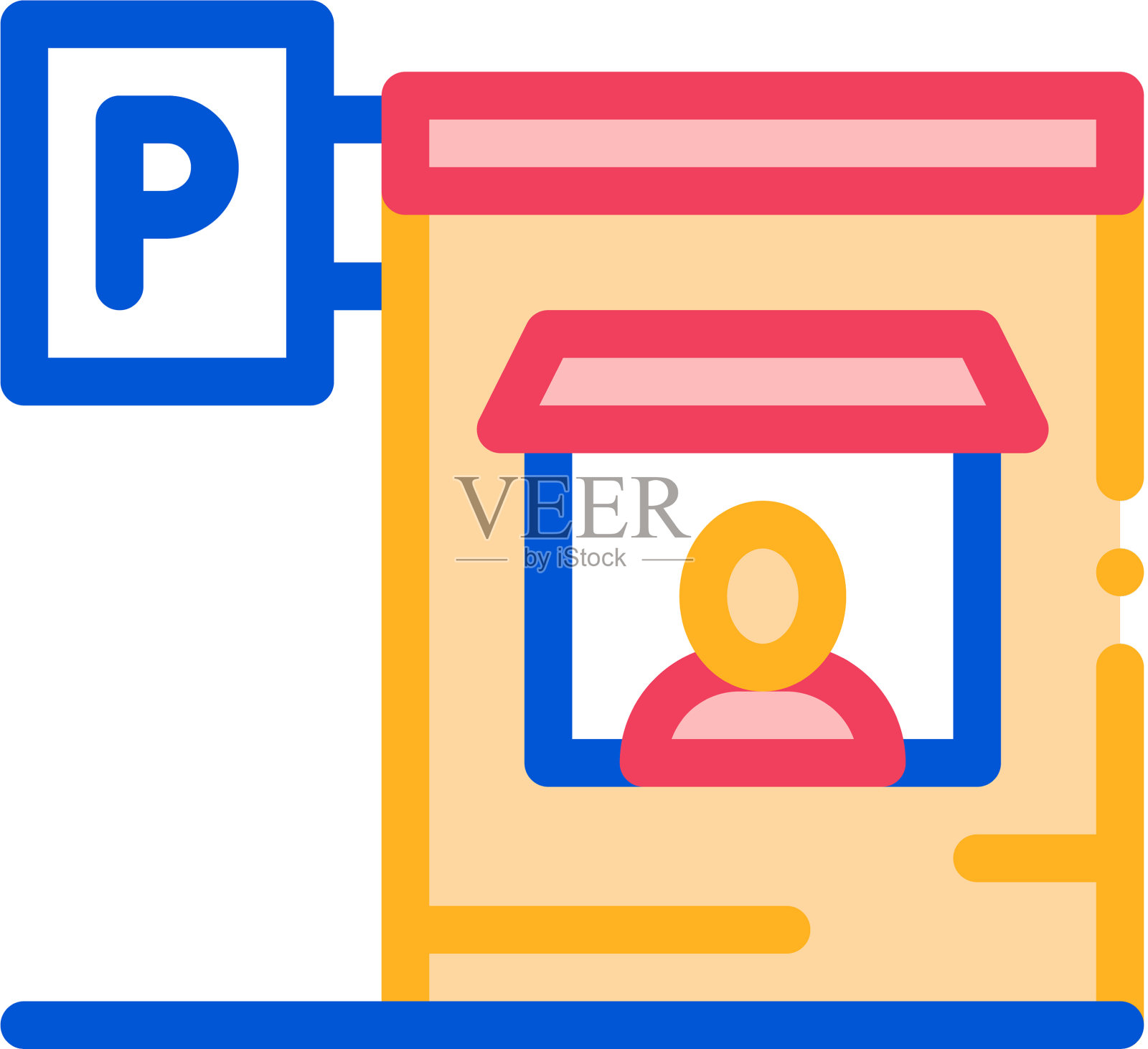 停车图标大纲设计元素图片