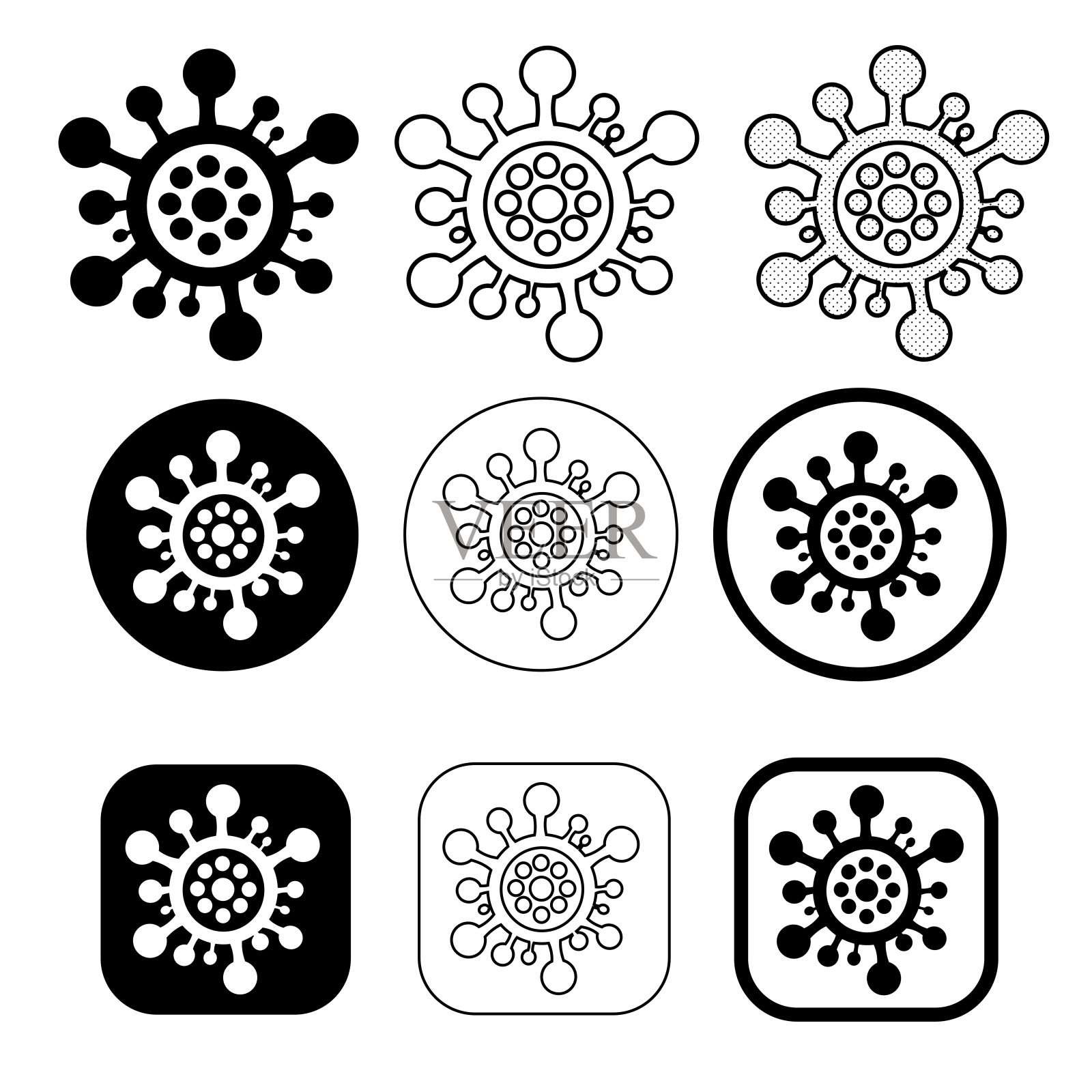 2019冠状病毒病媒冠状病毒图标标识设计图标素材