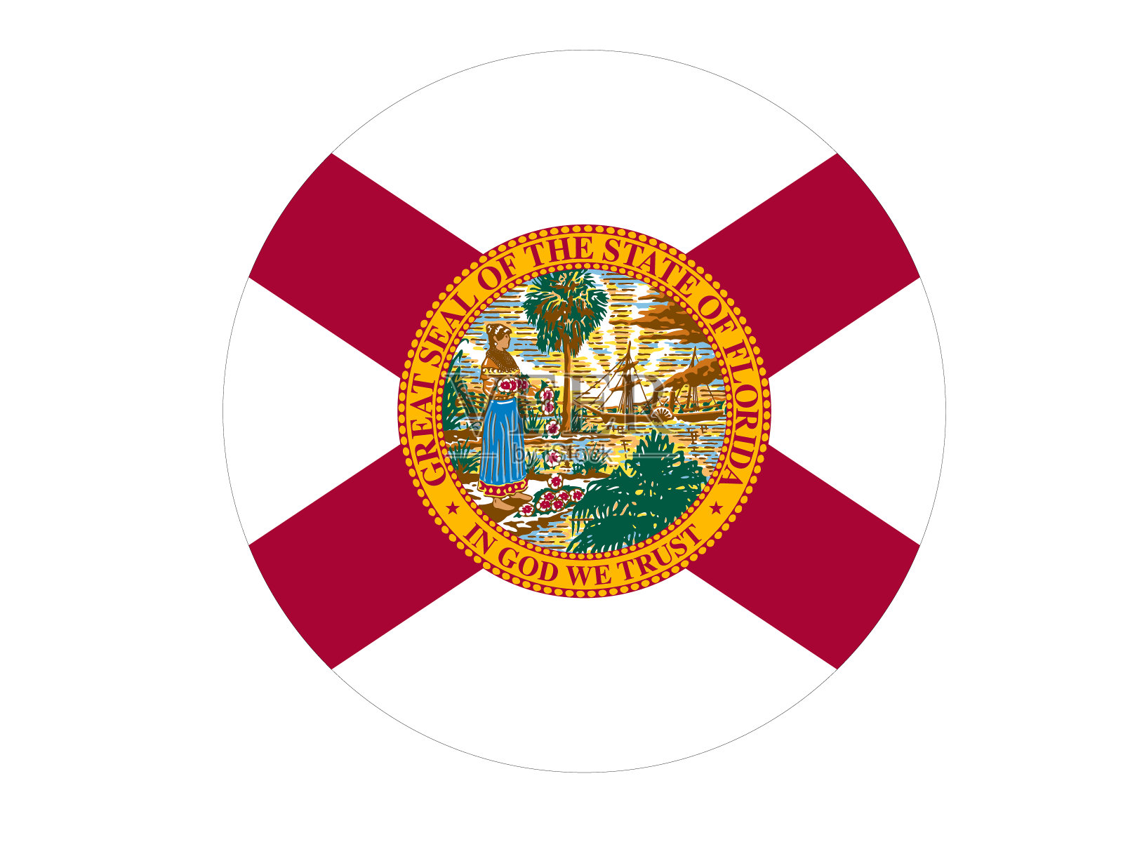 佛罗里达的国旗插画图片素材