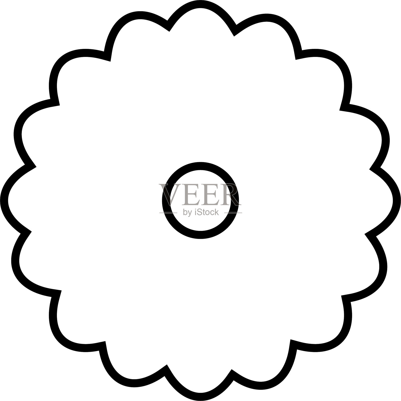 花。花,孤立。花向量图标在线性设计。矢量图插画图片素材