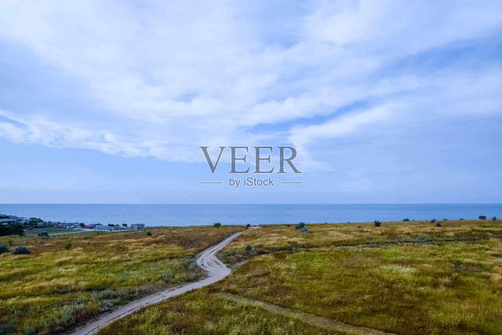 滨海风景亚速海，为祖国的村庄。照片摄影图片