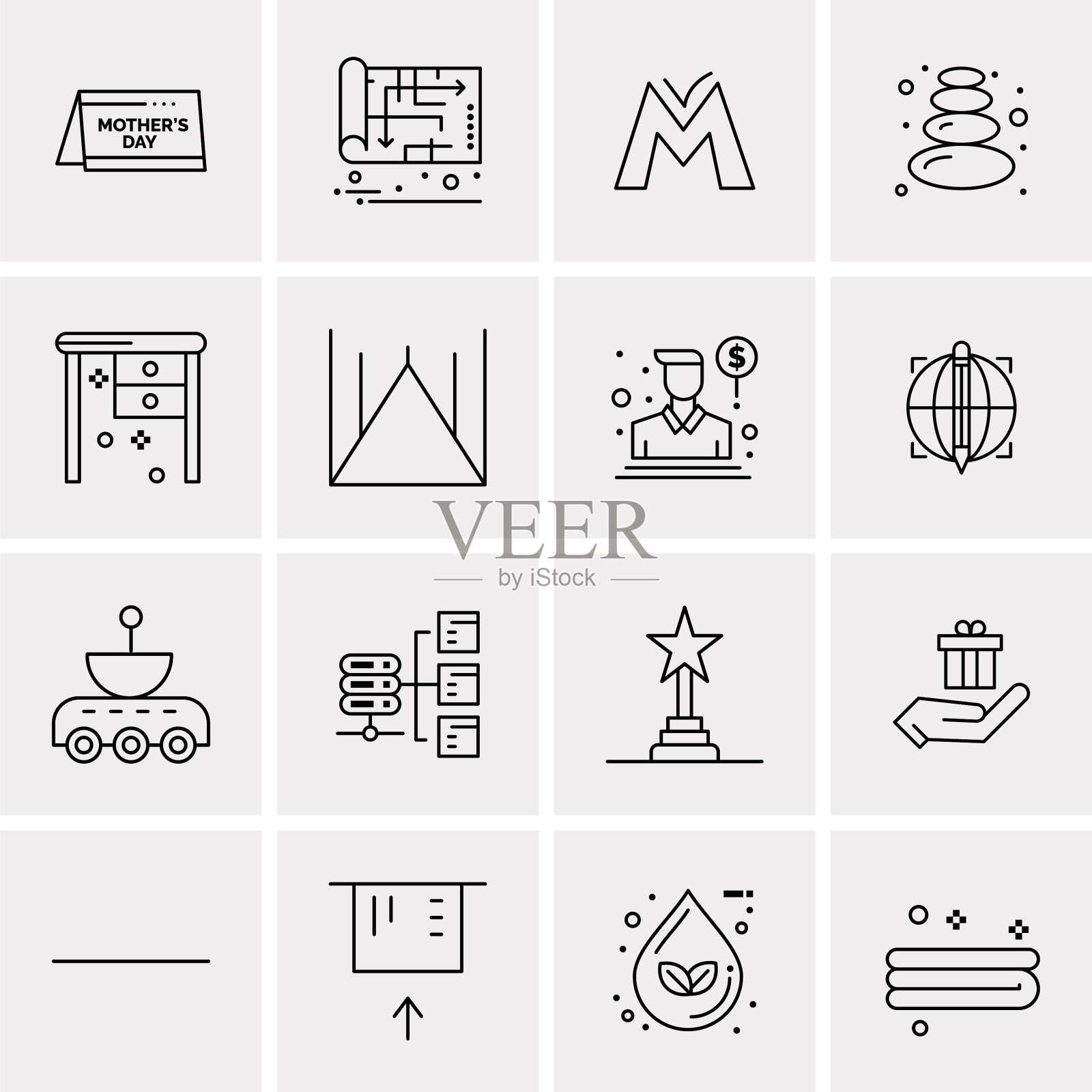 设置16个通用图标业务图标素材