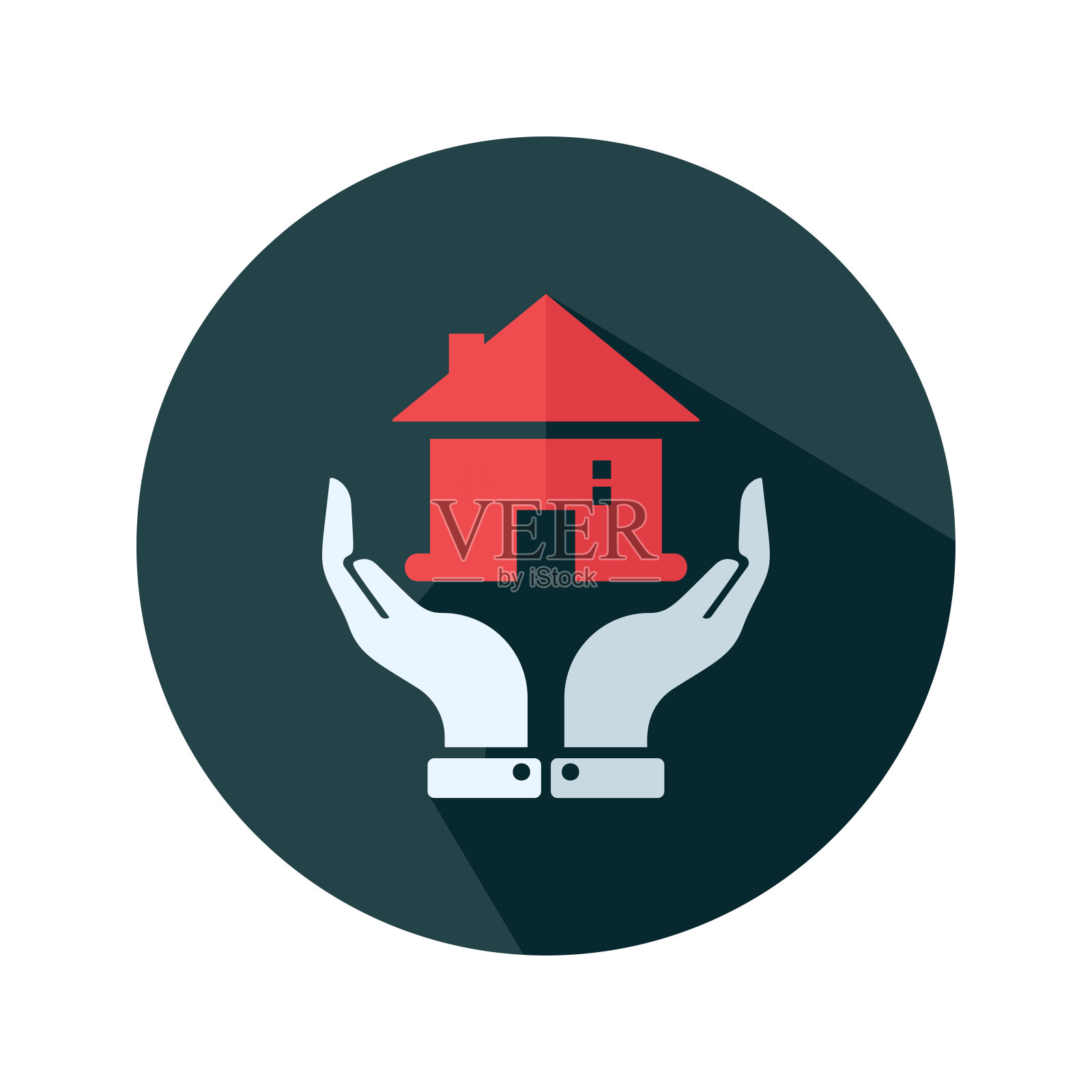 家居保险平面矢量图标- UI图标矢量插画图片素材