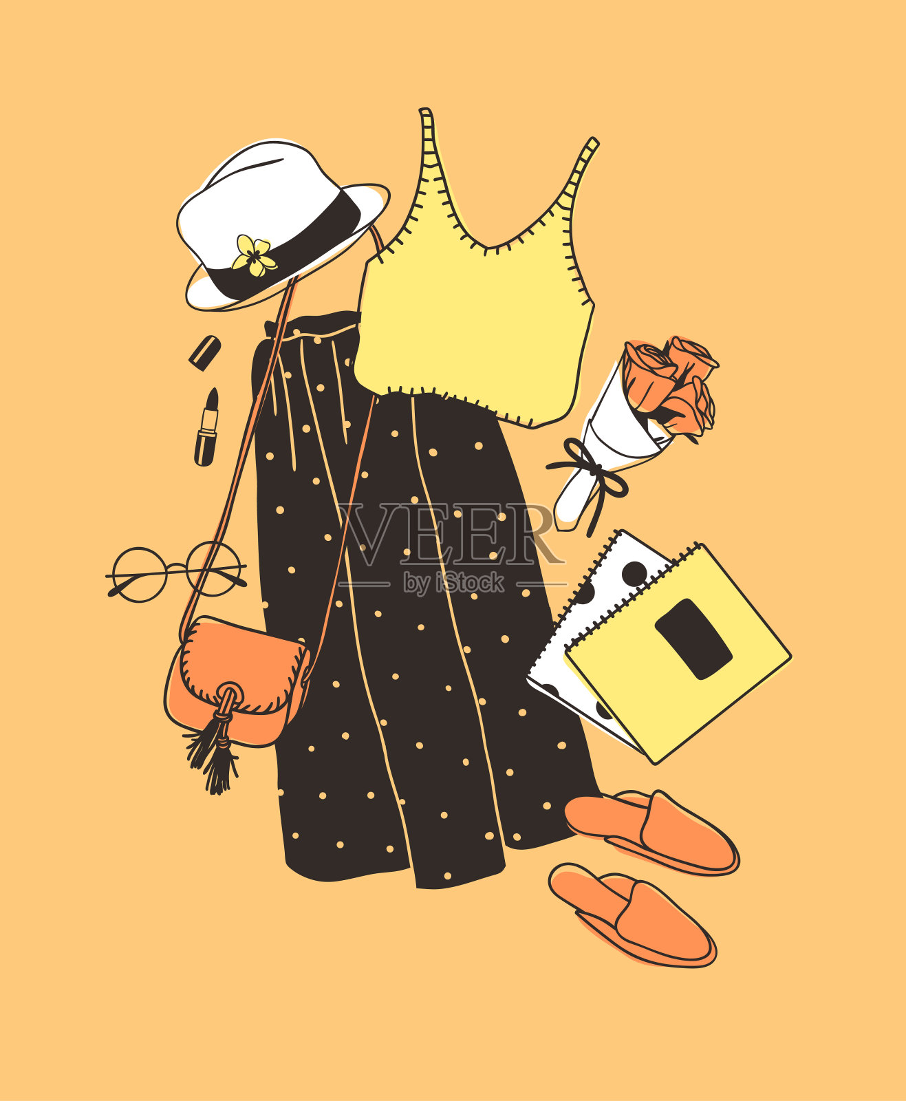 艺术作品;艺术;背景;海滩;城市;blob刷;波西米亚时尚;放荡不羁的风格;宣传册;的衣服;创意卡片;涂鸦画;穿着休闲;时尚插图;平面设计;手绘;你好,夏天;潮人;墨水工作;商店;7月;6月;行一个插画图片素材