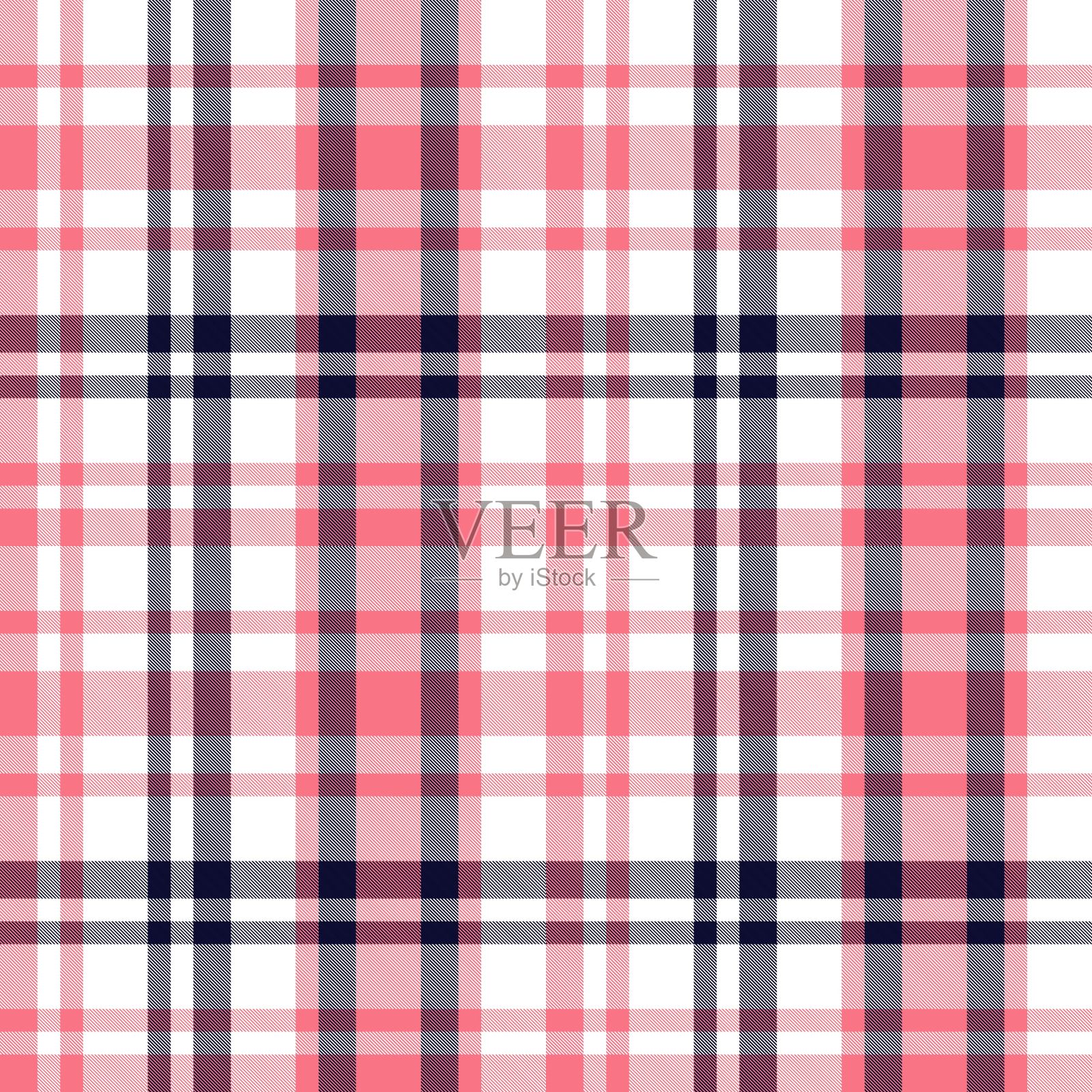 白色格子呢格子无缝图案插画图片素材