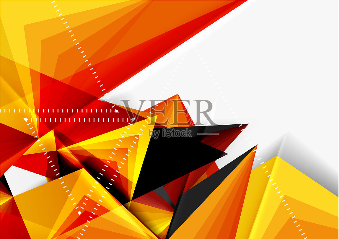 低多边形风格3d三角形线插画图片素材