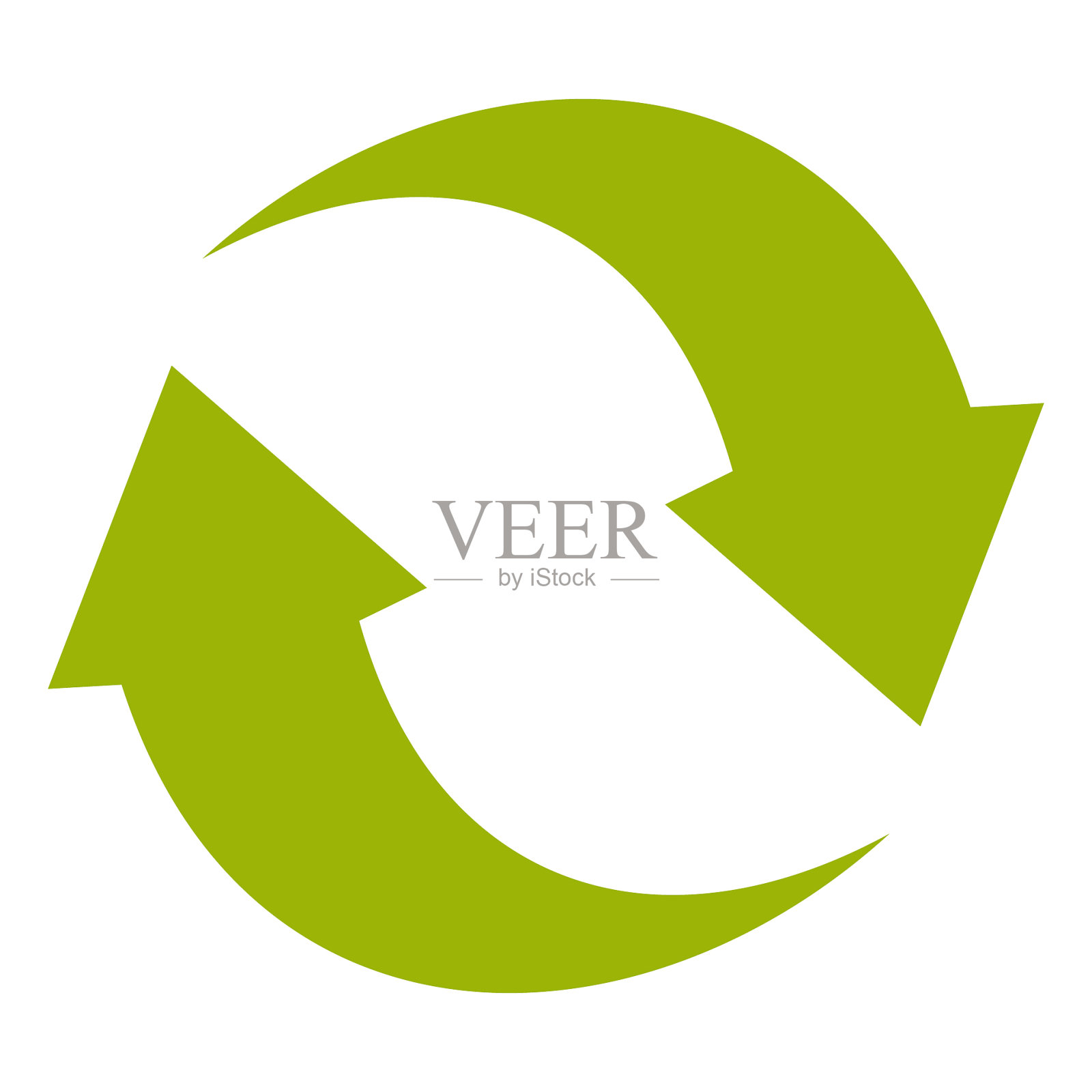 生态平绿循环生态标志孤立上图标素材