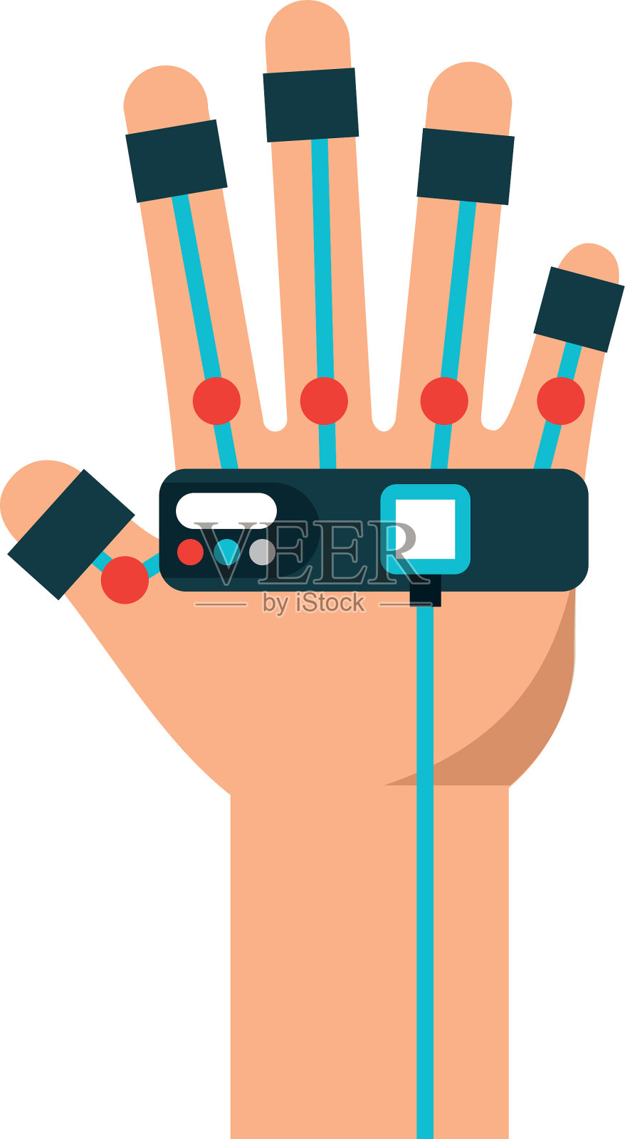 电子游戏控制手套设计元素图片