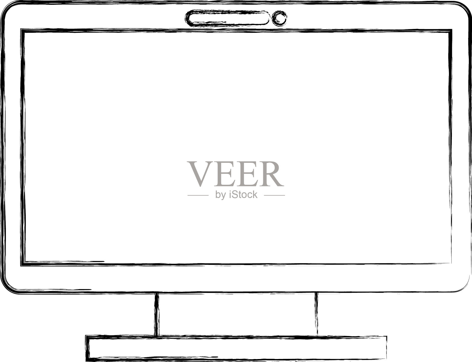 监控计算机隔离图标插画图片素材