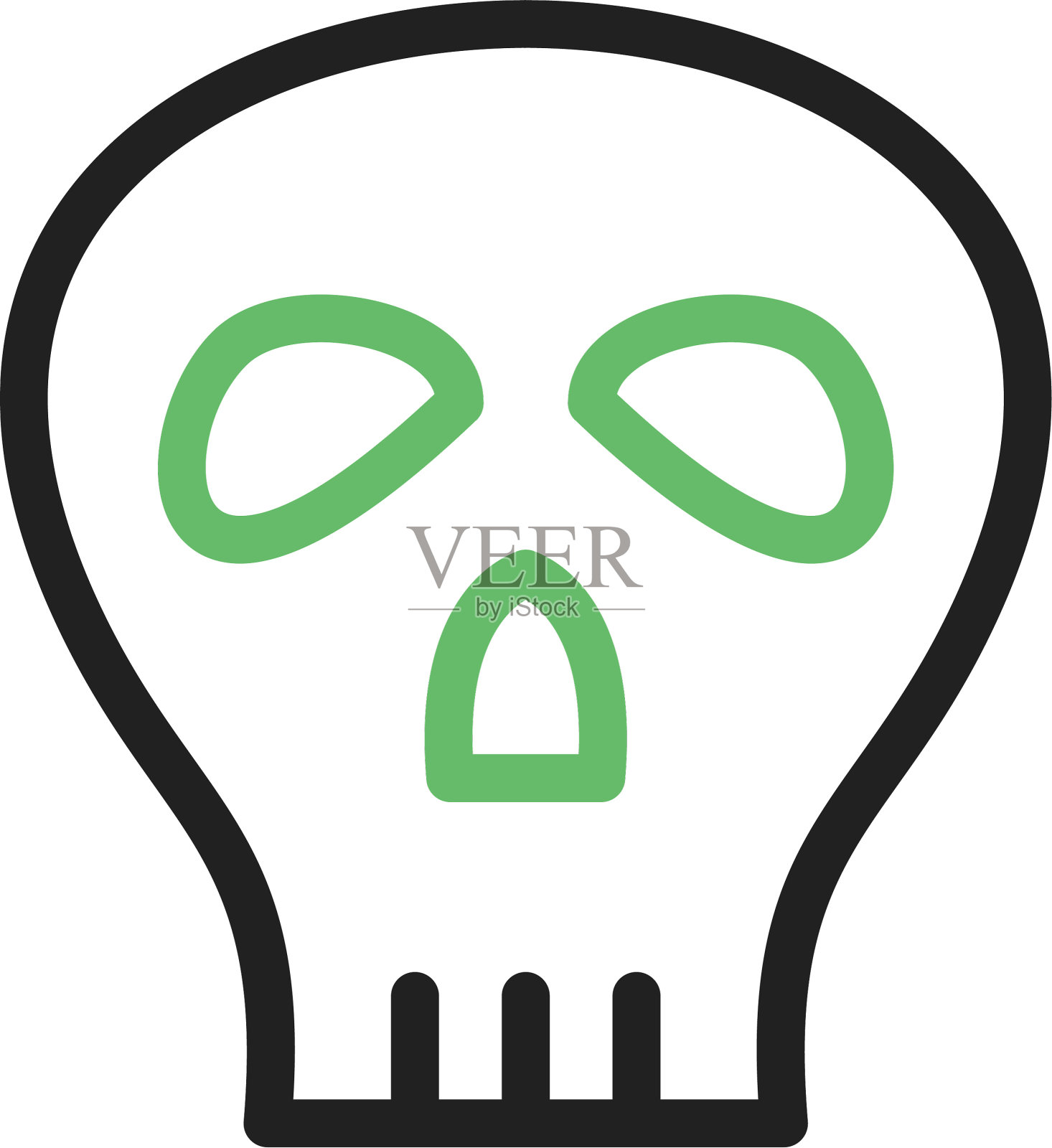 海盗骷髅二世插画图片素材