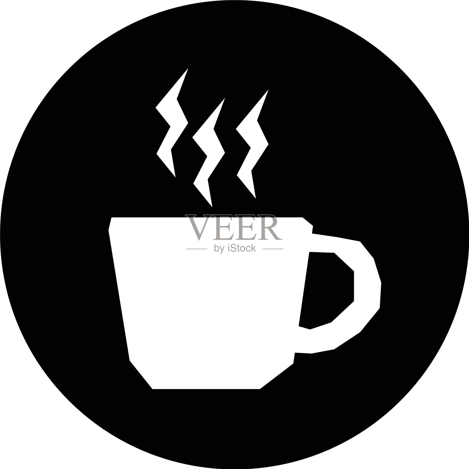 热咖啡杯图标设计插画图片素材