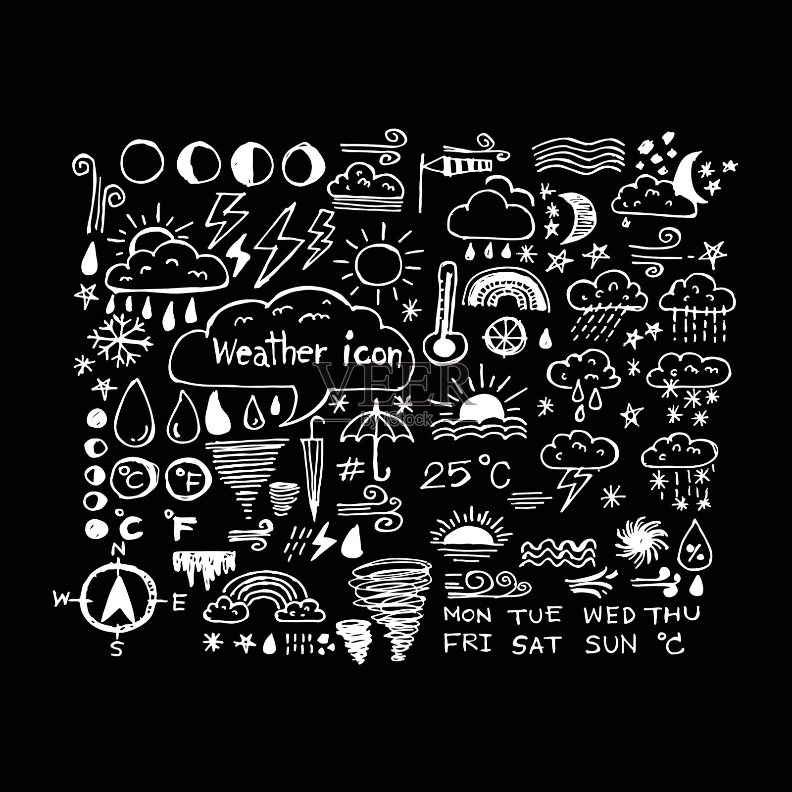 天气图标设计插画图片素材