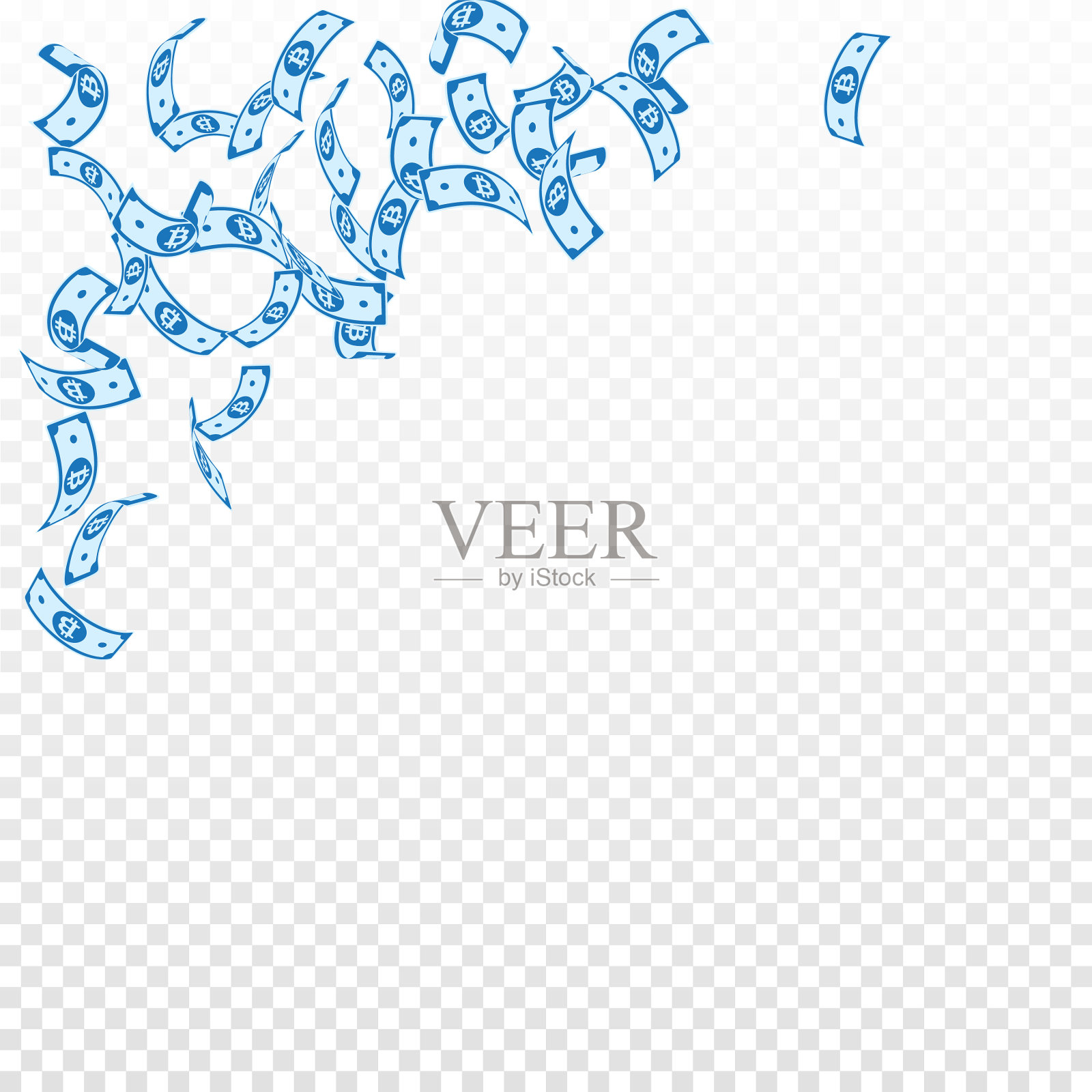 比特币互联网货币出现下跌插画图片素材