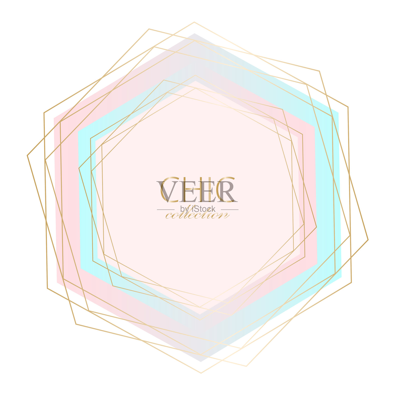 别致的几何卡片套装设计元素图片