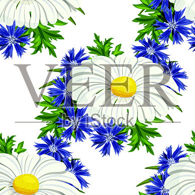 无缝的花朵图案插画图片素材