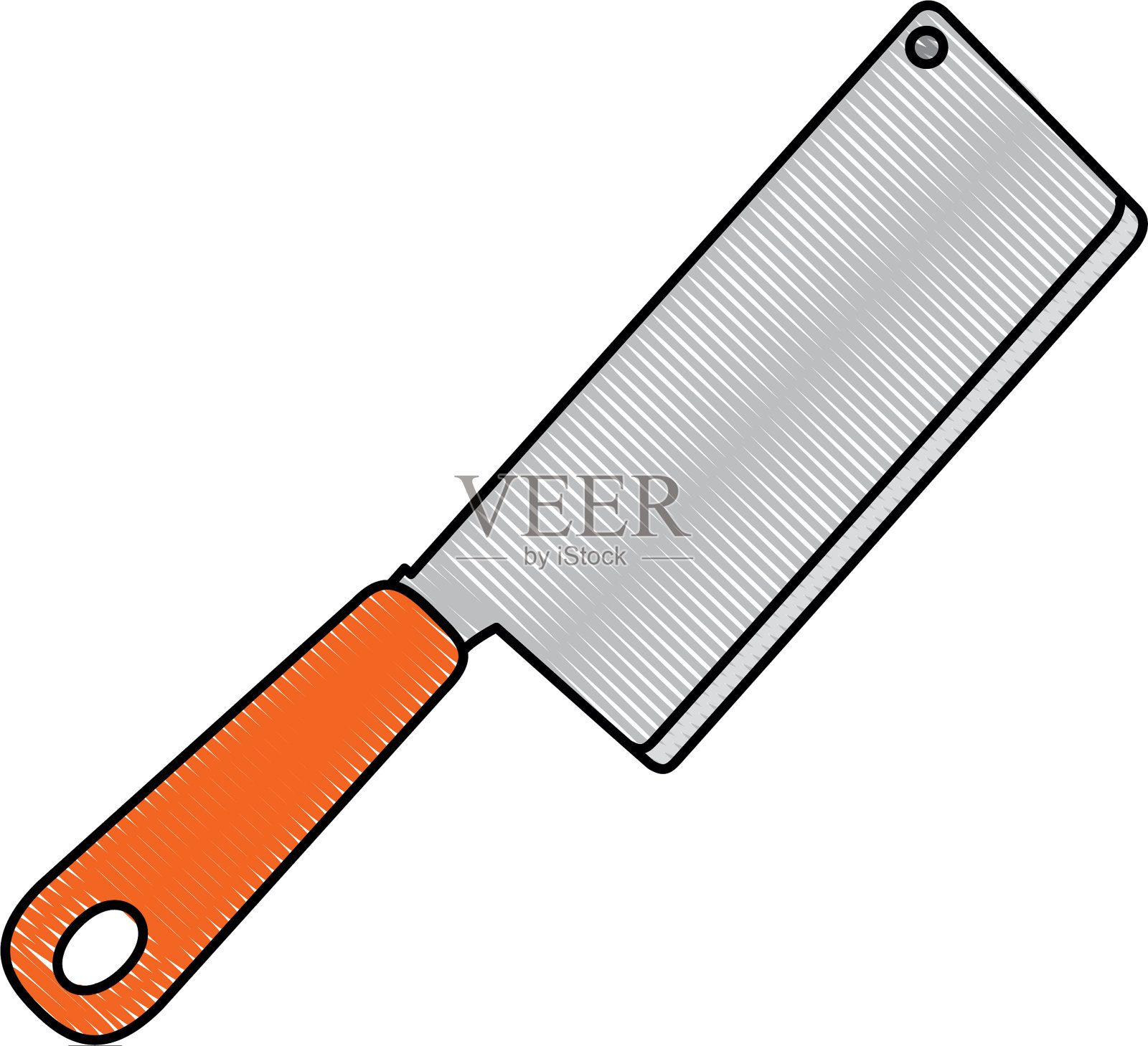 厨房斧孤立图标设计元素图片