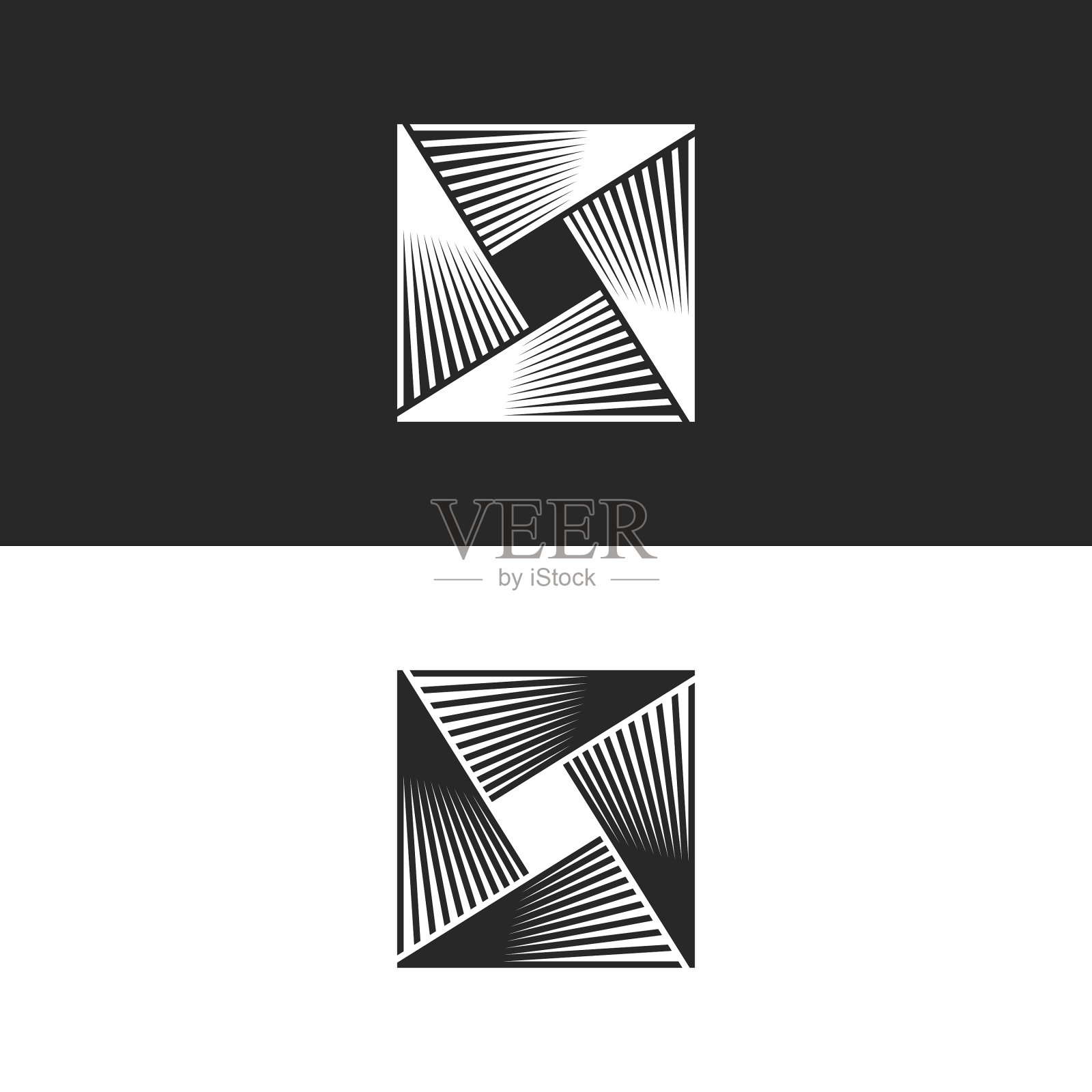 方形标志抽象几何无限形状插画图片素材