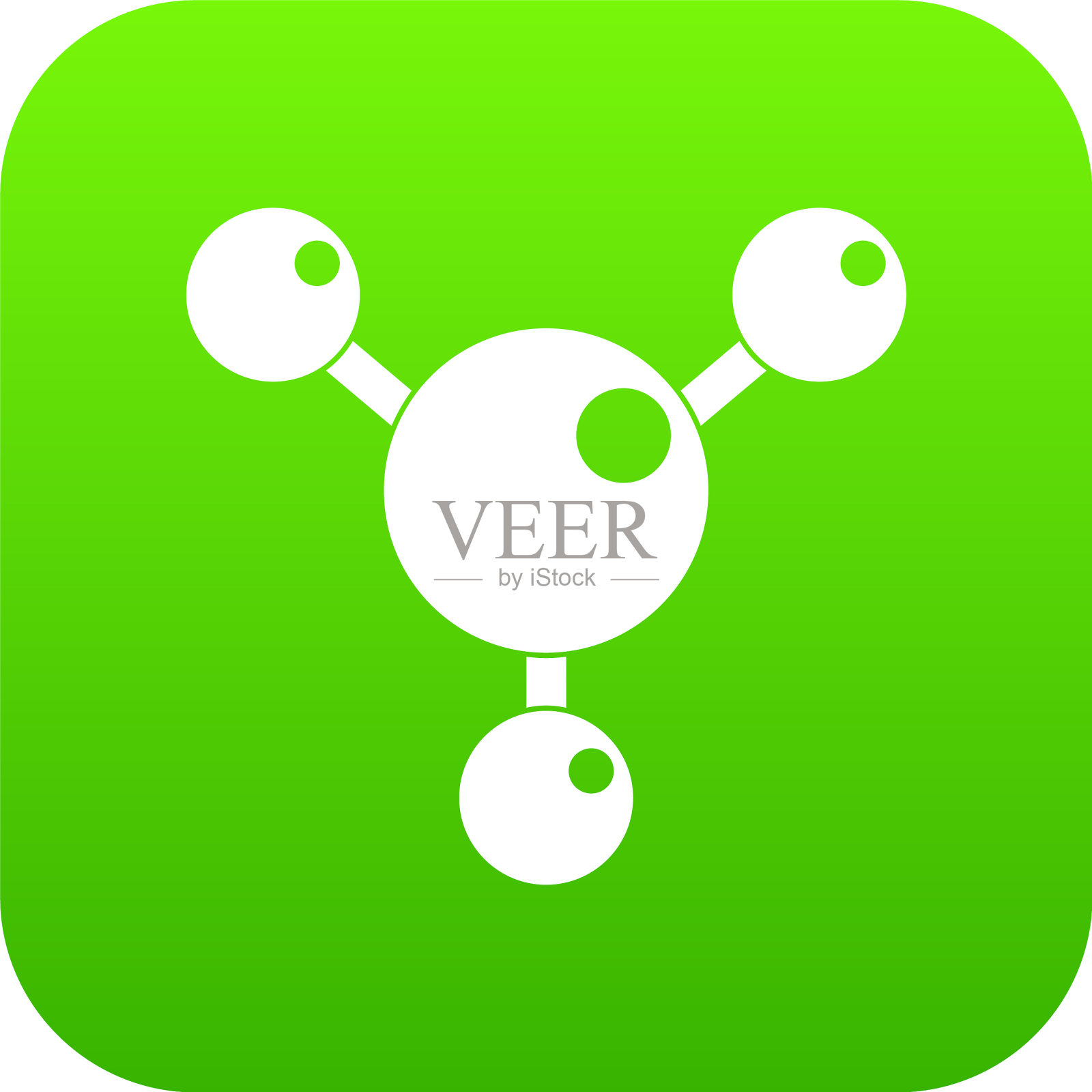 化学和物理分子图标数字绿色插画图片素材